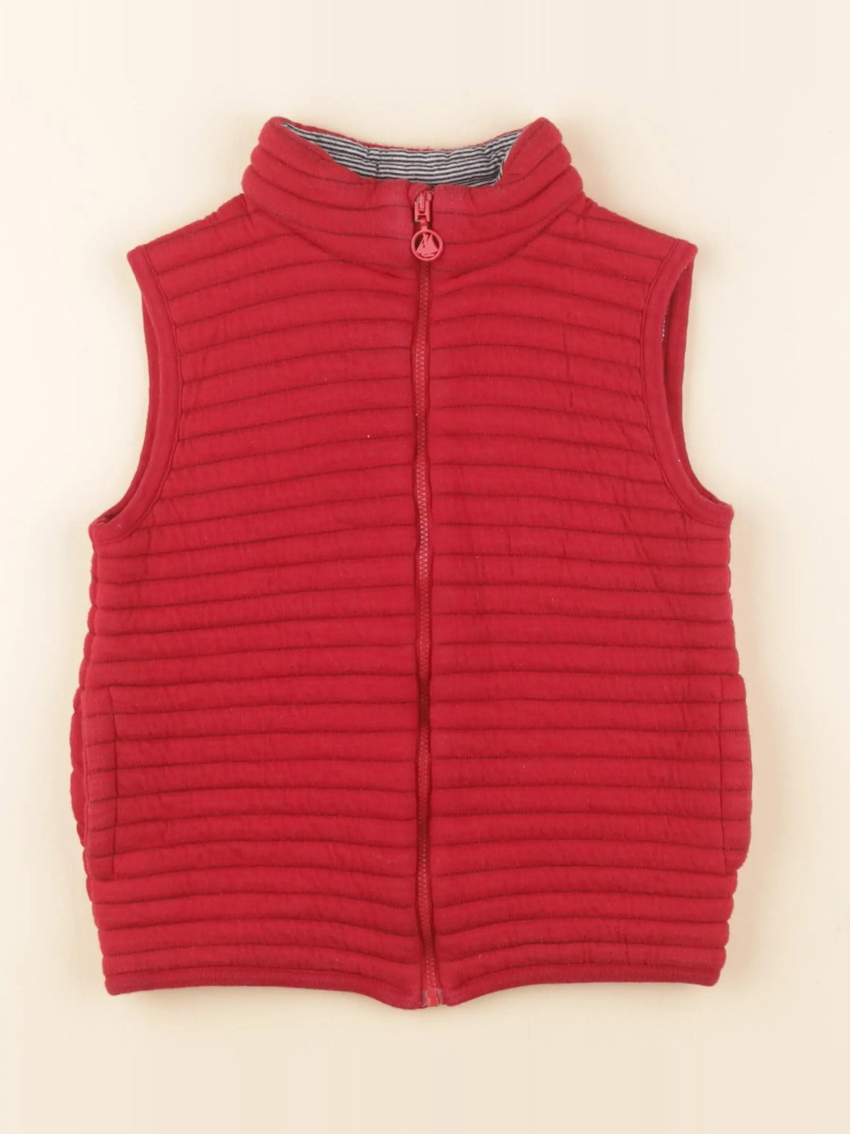 Petit Bateau - gilet rouge - 6 ans