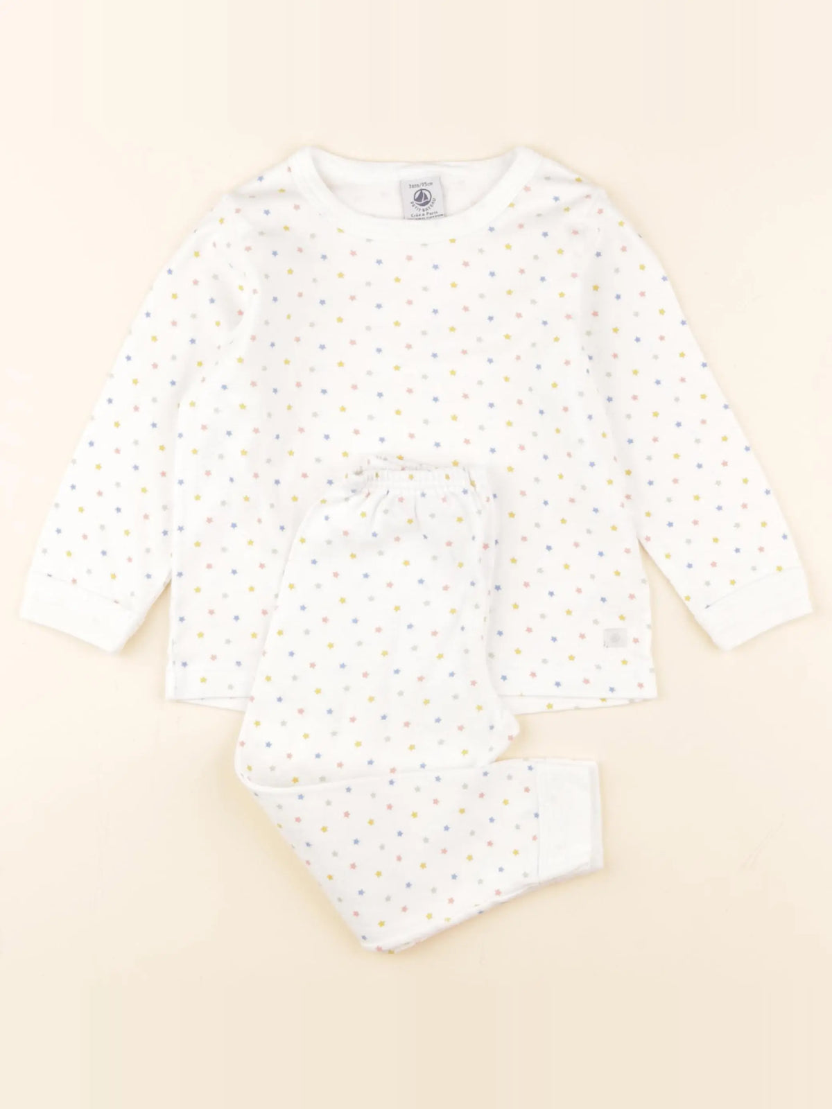 Petit Bateau - pyjama coton blanc - 3 ans