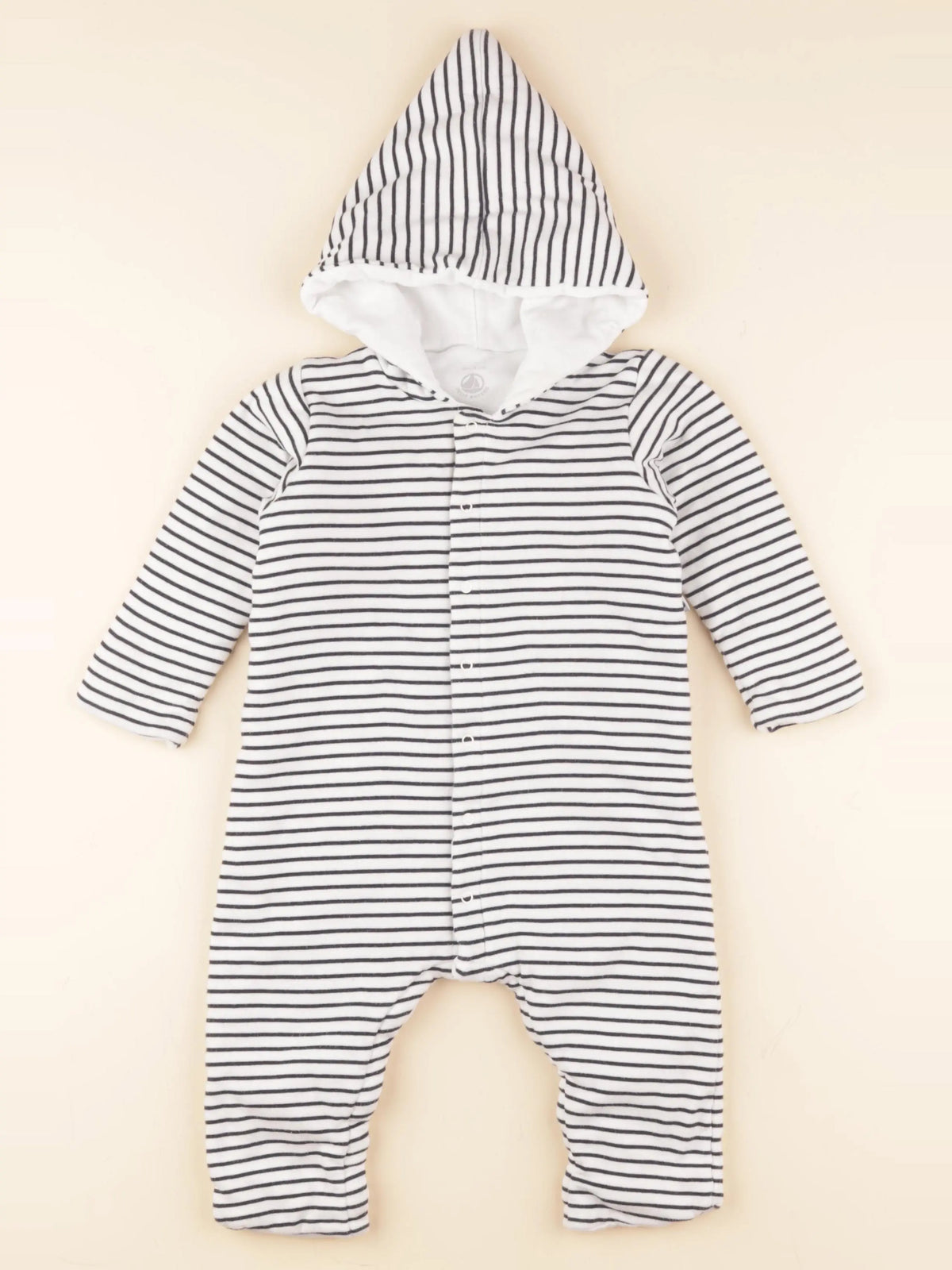 Petit Bateau - sur-pyjama blanc, bleu - 18 mois