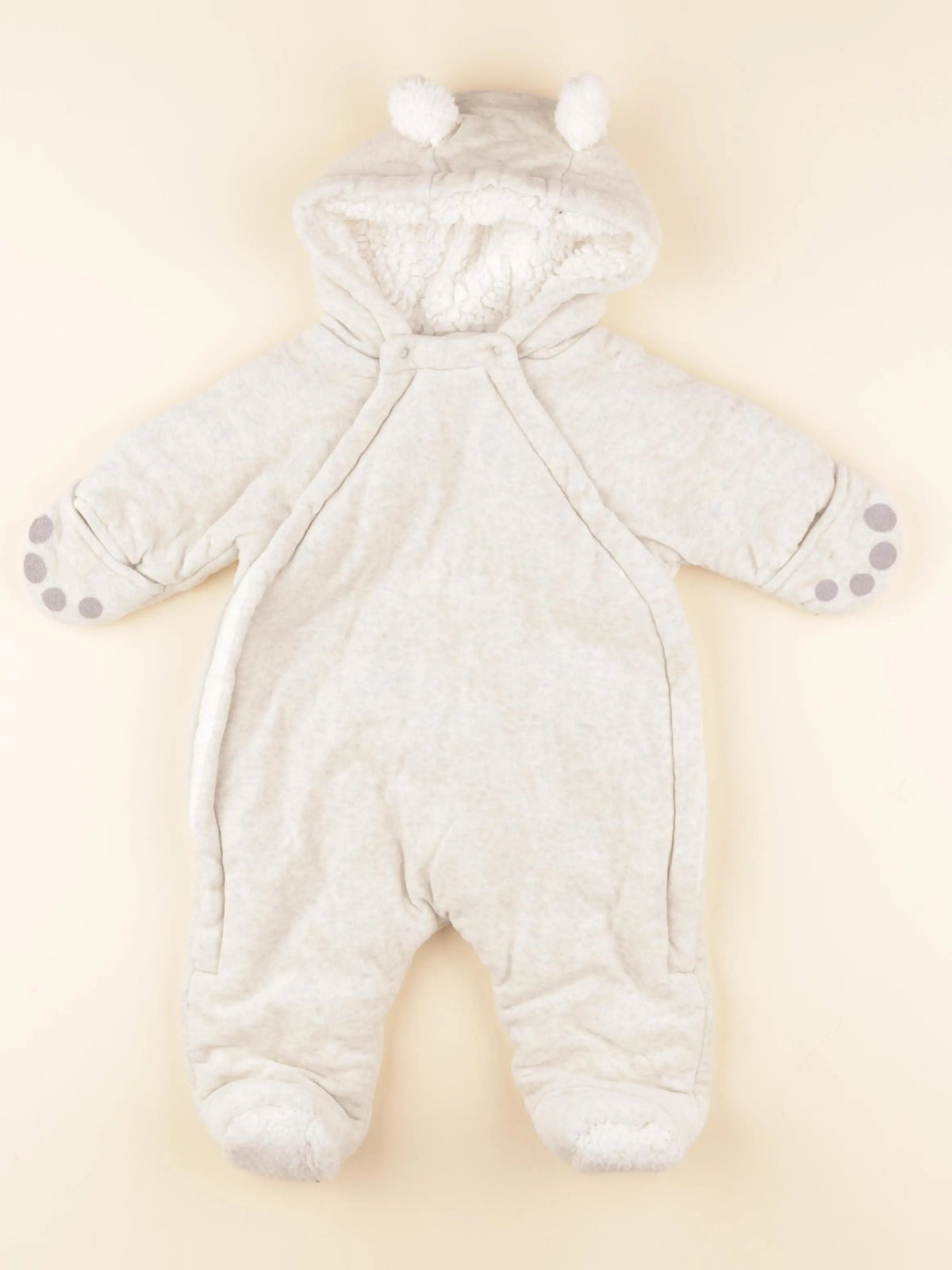 Petit Bateau - combi-pilote gris - 3 mois