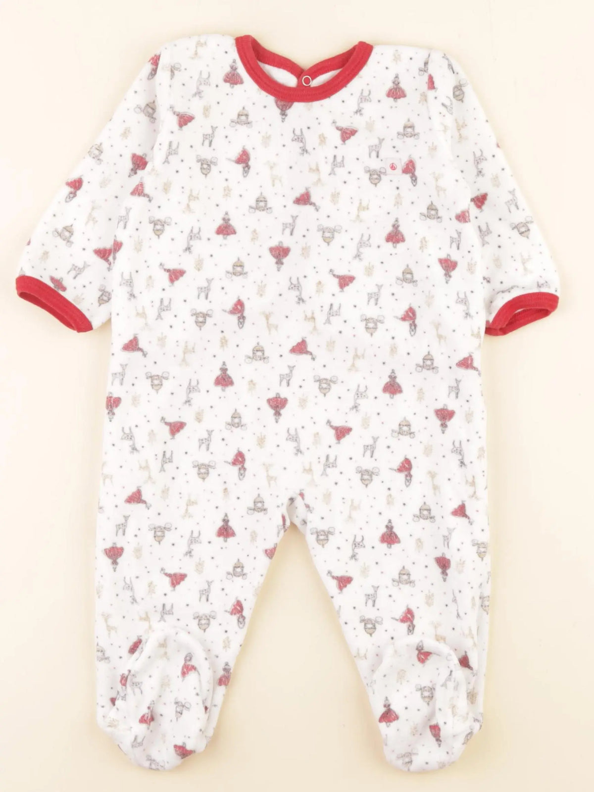 Petit Bateau - pyjama velours multicolore - 9 mois