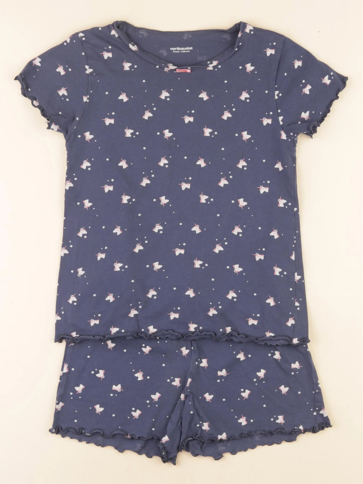 Vertbaudet - pyjama coton bleu - 8 ans