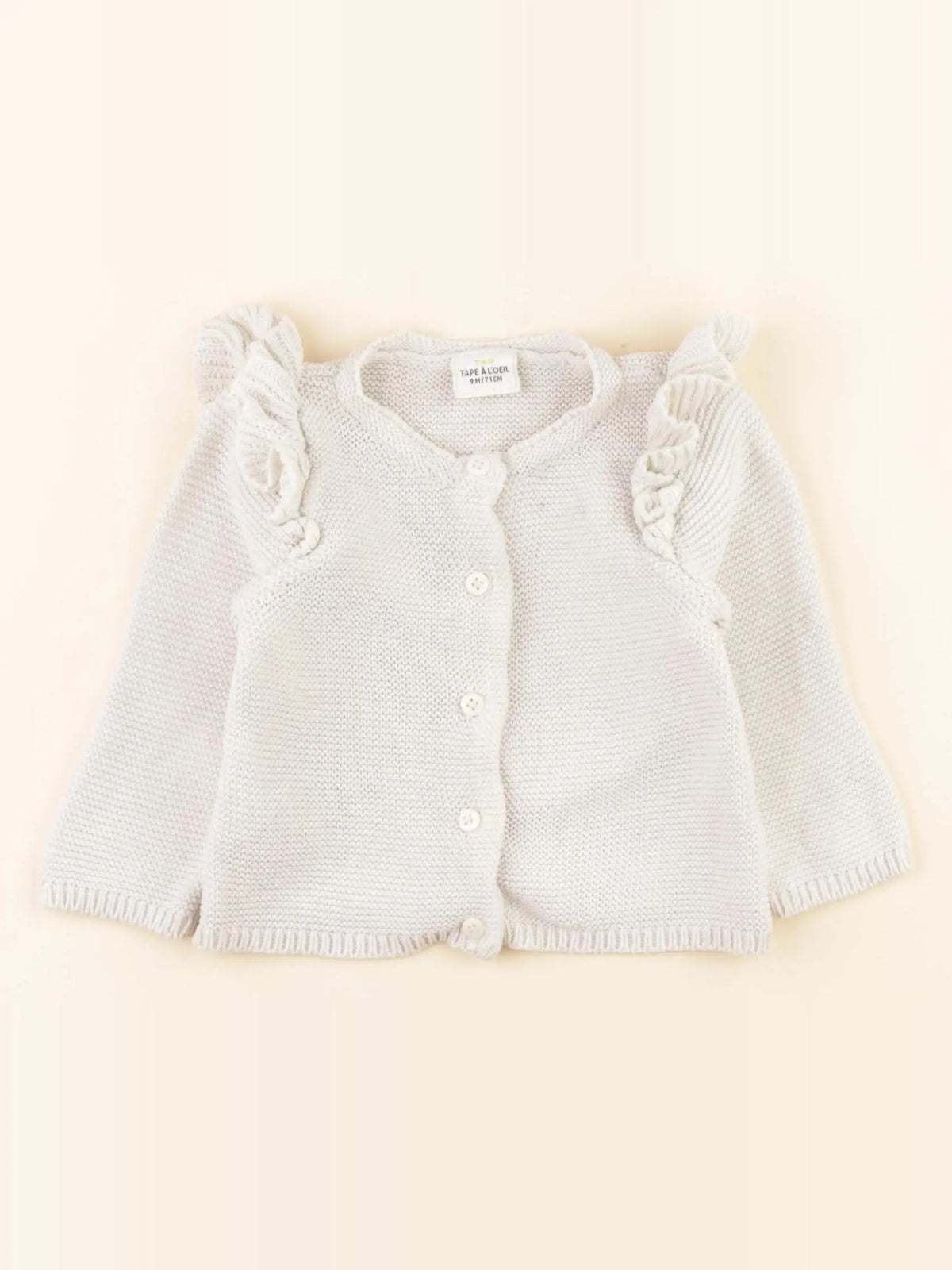 Tape à l'oeil - gilet beige - 9 mois