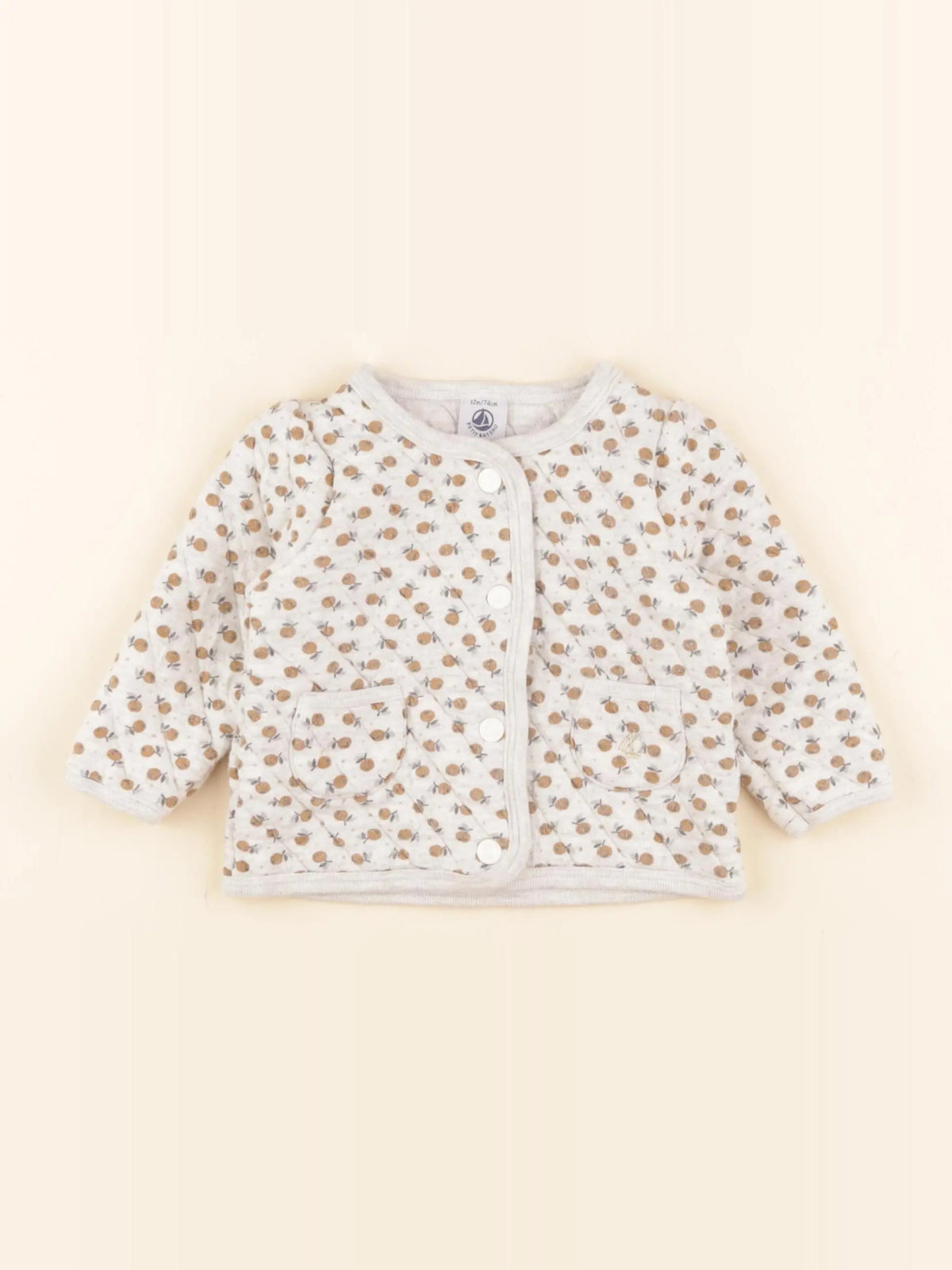 Petit Bateau - veste gris - 12 mois