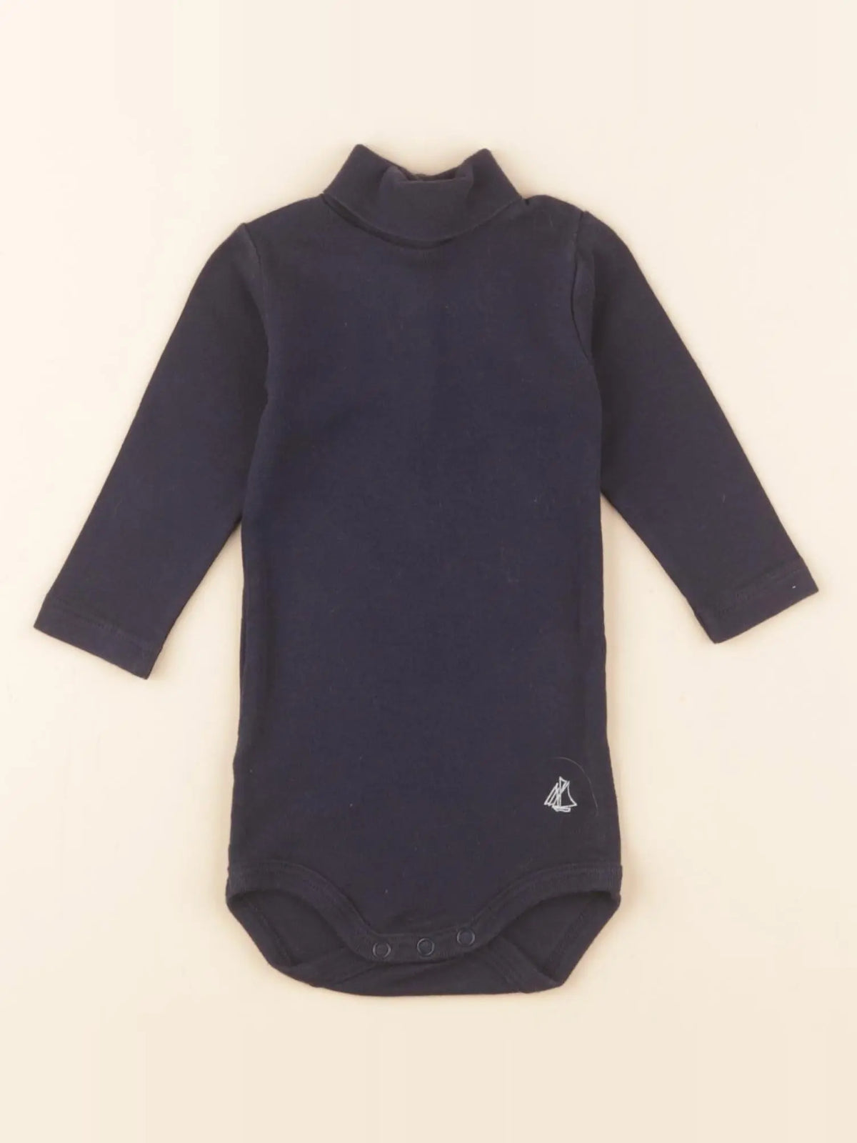 Petit Bateau - body à col bleu - 3 mois