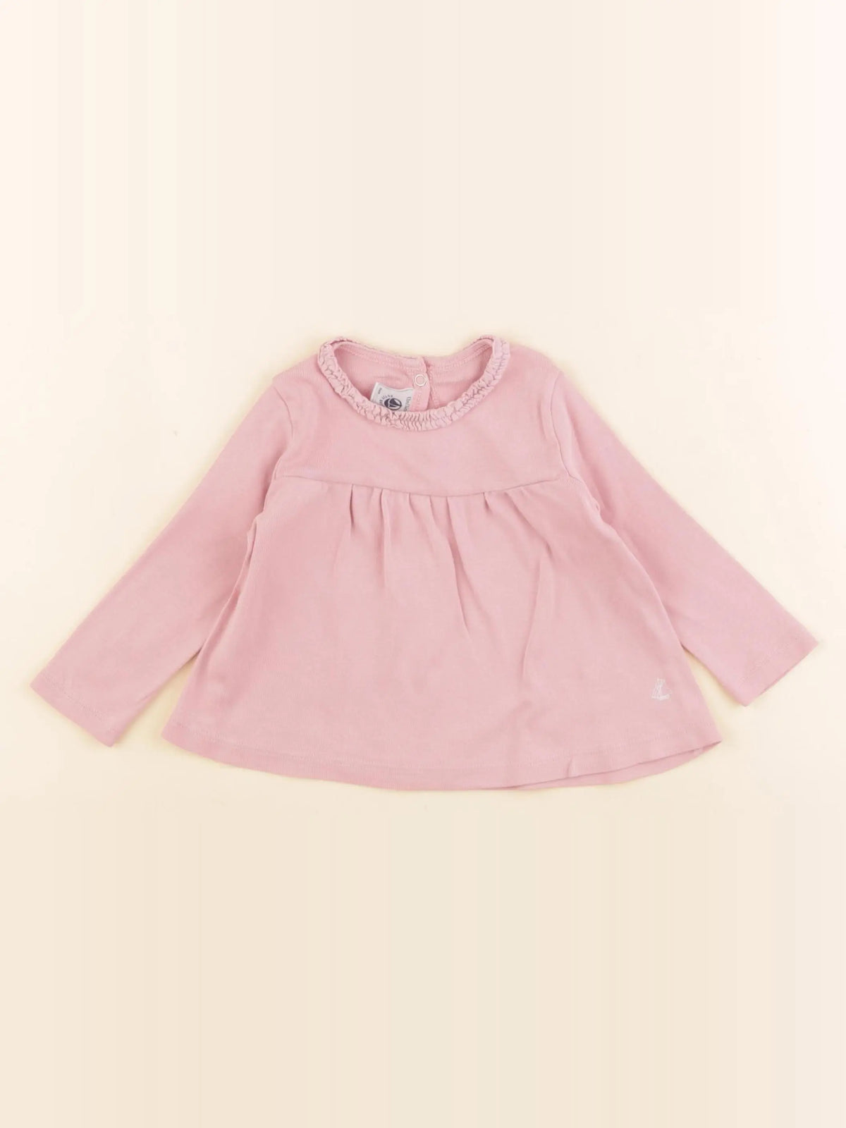 Petit Bateau - tee-shirt rose - 12 mois