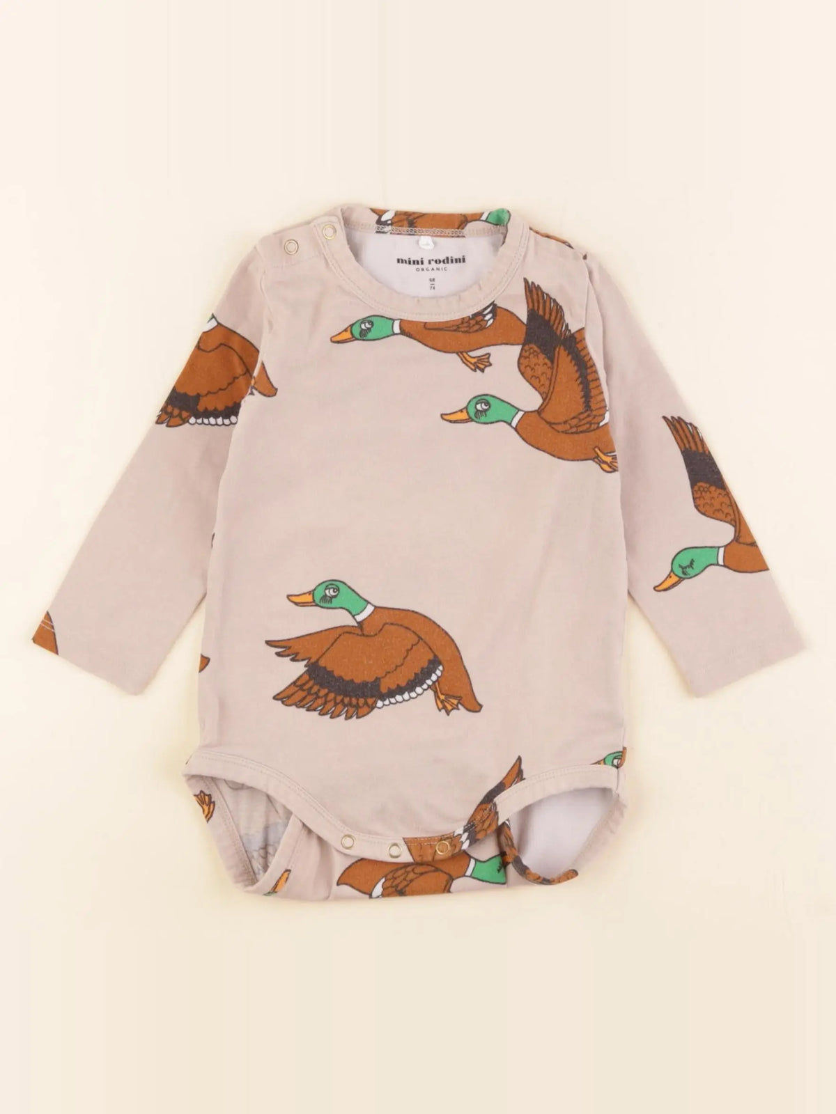 Mini Rodini - body beige - 6/9 mois