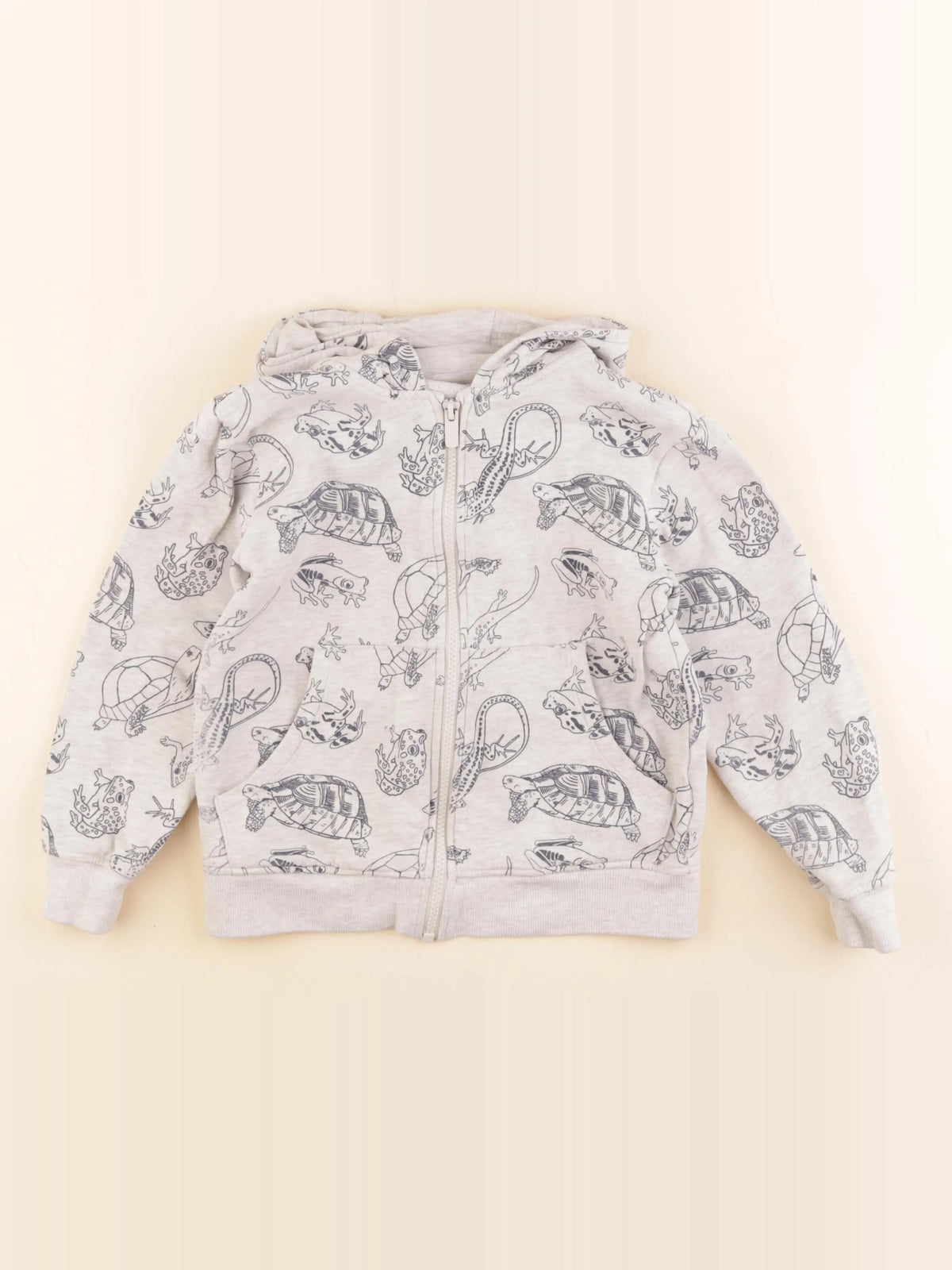 Vertbaudet - sweat gris, bleu - 8 ans