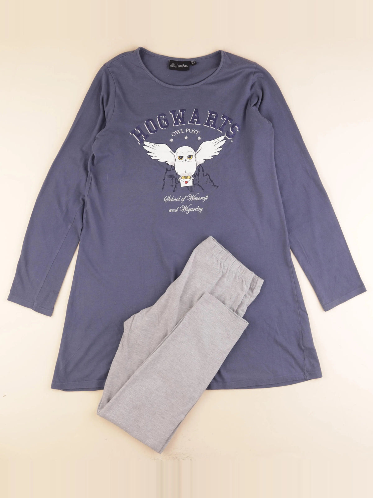 Vertbaudet - pyjama coton bleu, gris - 14 ans
