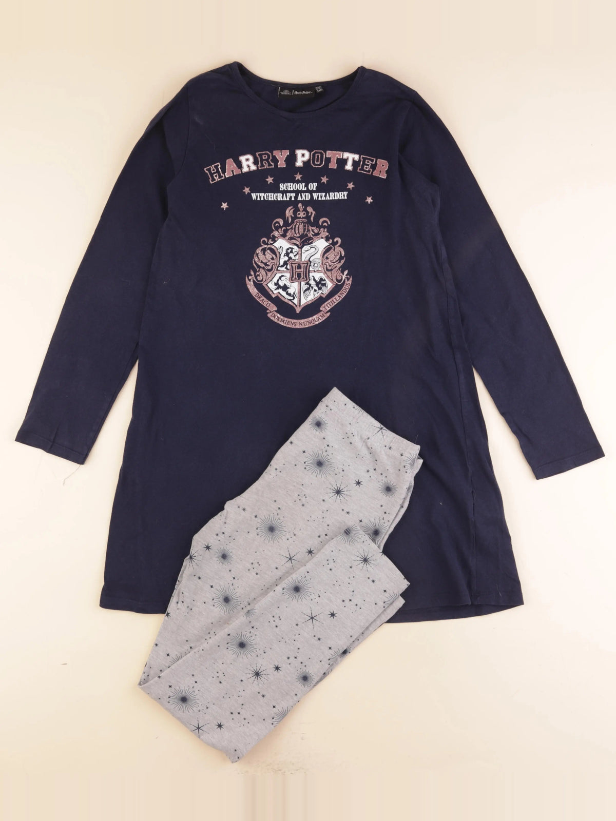 Vertbaudet - pyjama coton bleu, gris - 12 ans