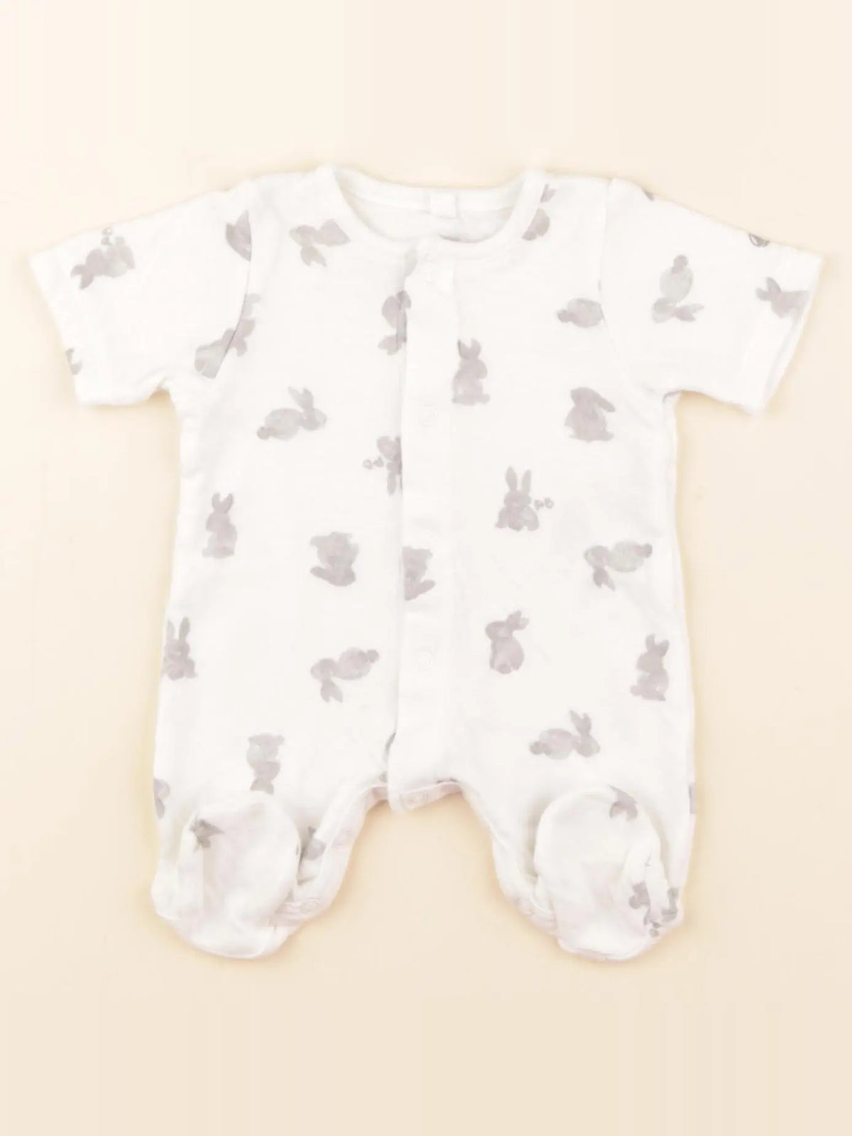 Petit Bateau - pyjama coton blanc - 0 mois