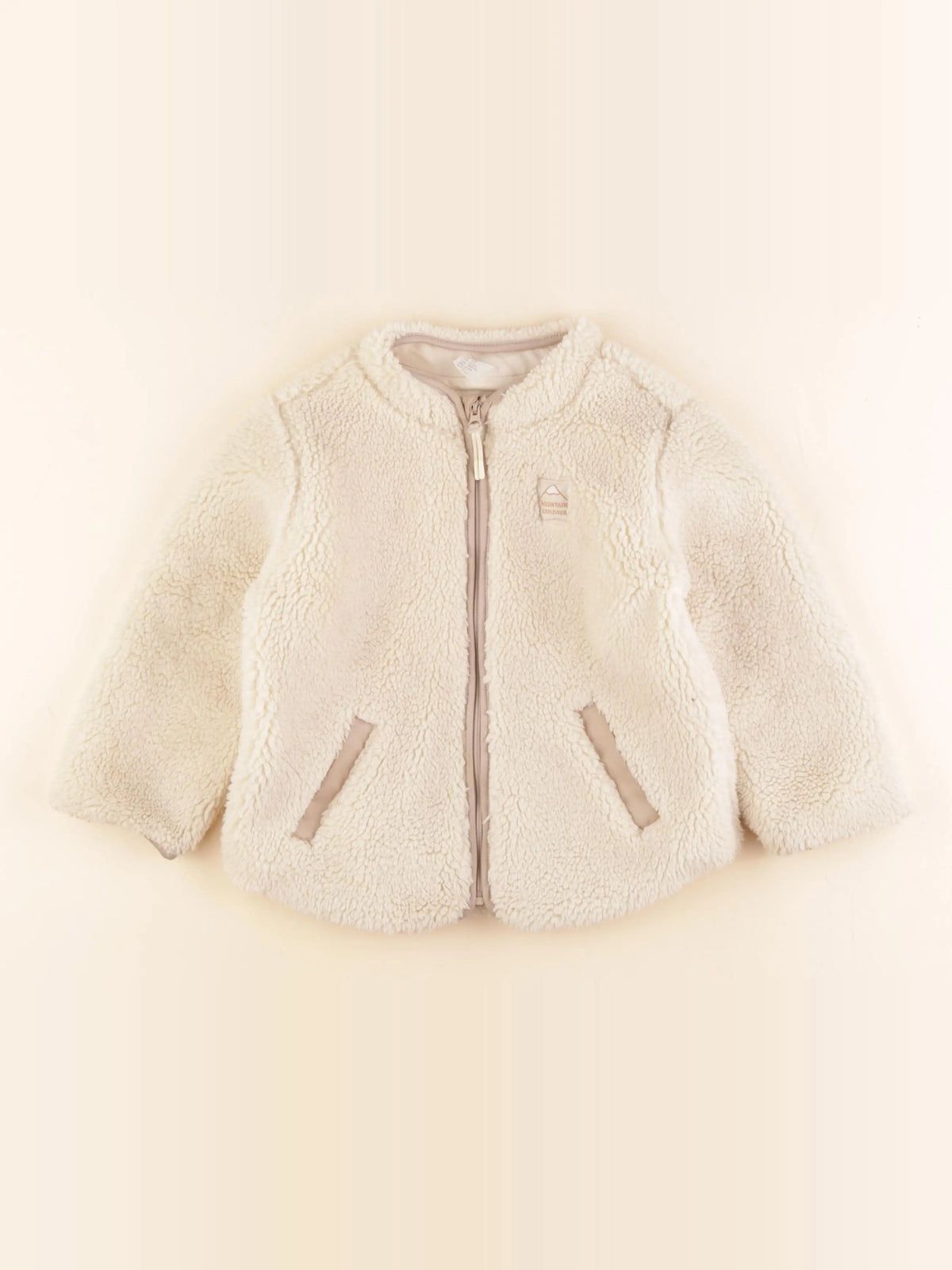 H&M - veste doublé beige - 2/3 ans