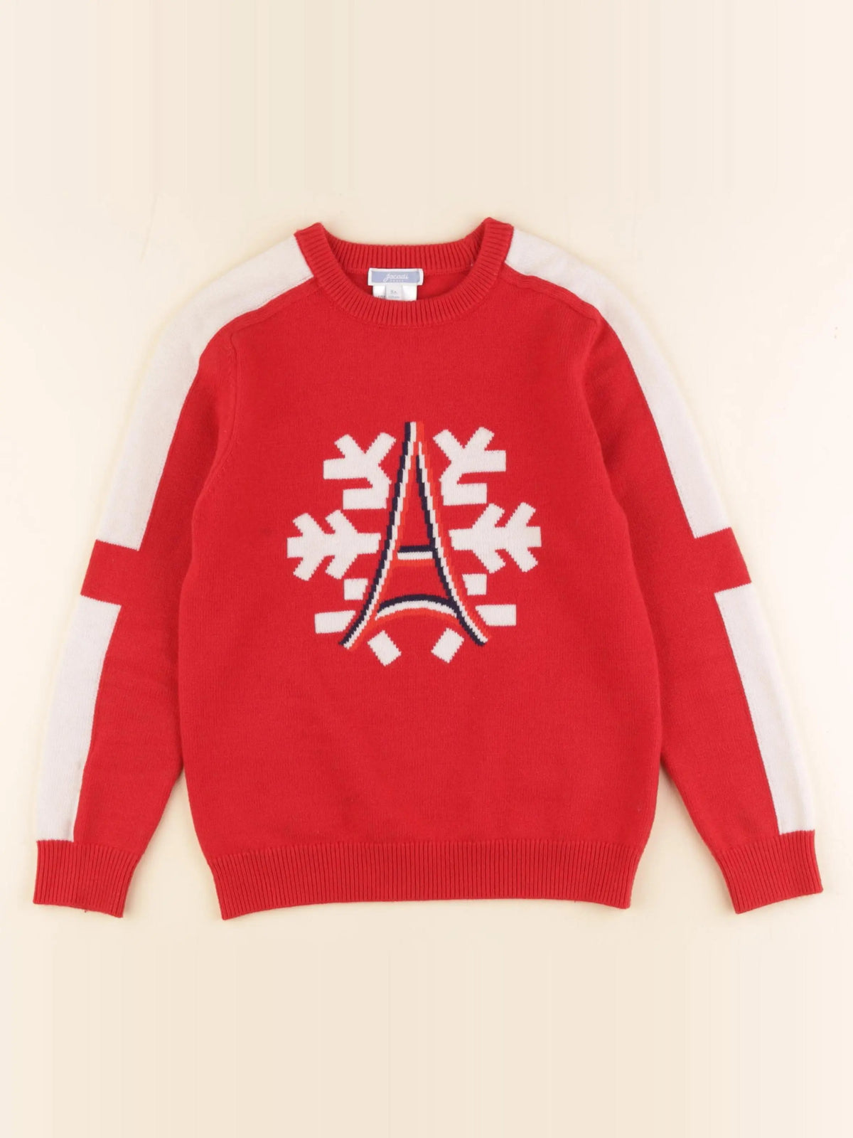 Jacadi - pull rouge - 8 ans