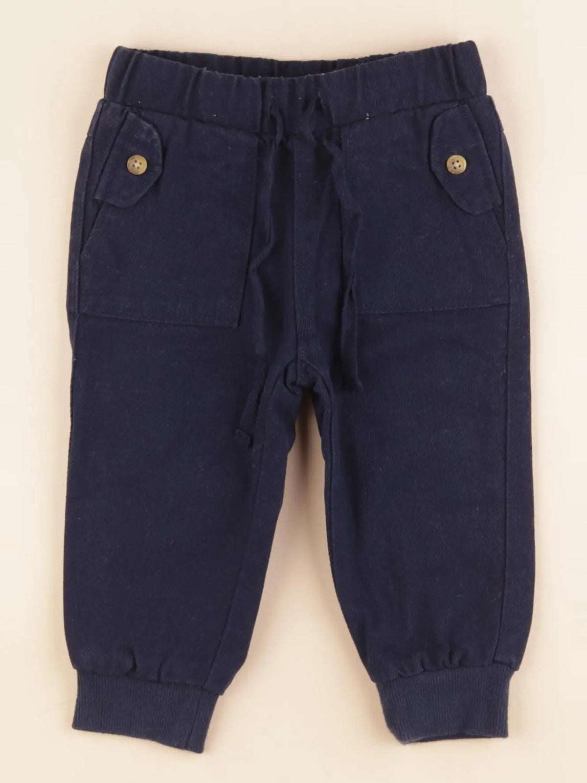 Boutchou - pantalon doublé bleu - 6 mois
