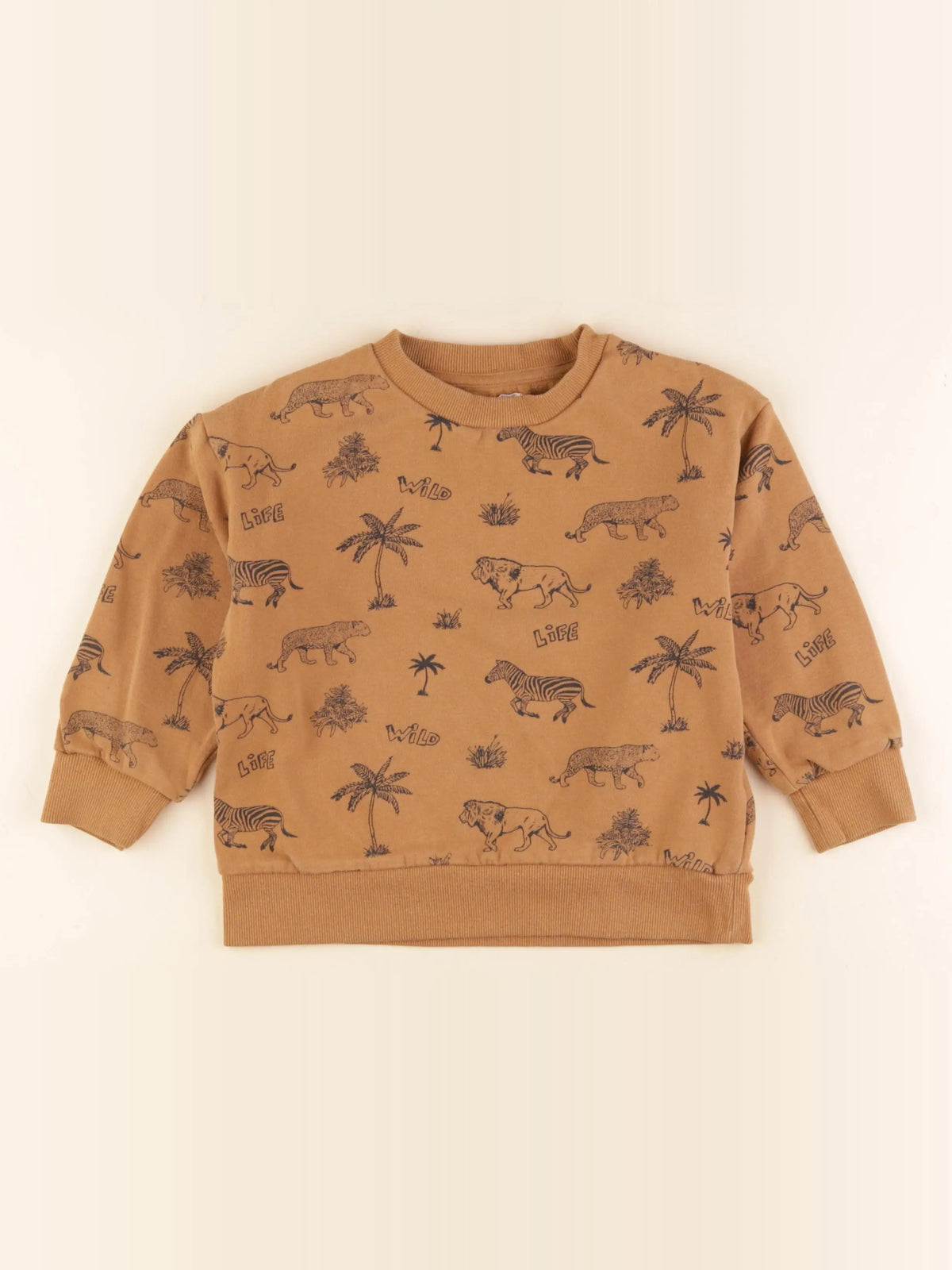 Vertbaudet - sweat marron - 6 ans