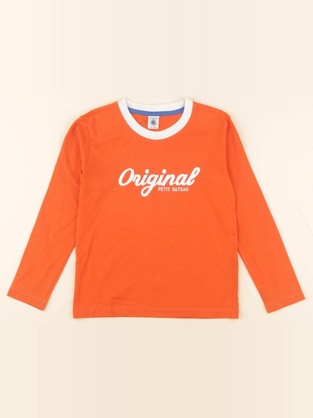 Petit Bateau - tee-shirt orange - 8 ans