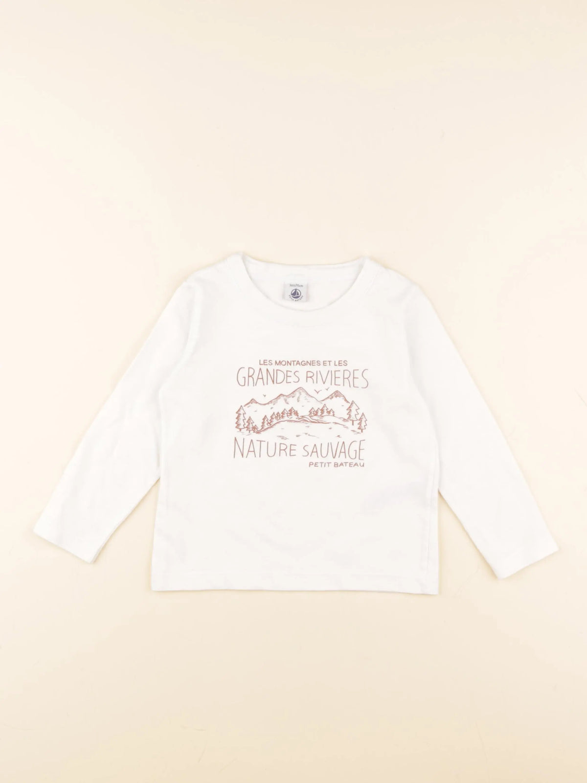 Petit Bateau - tee-shirt blanc - 3 ans