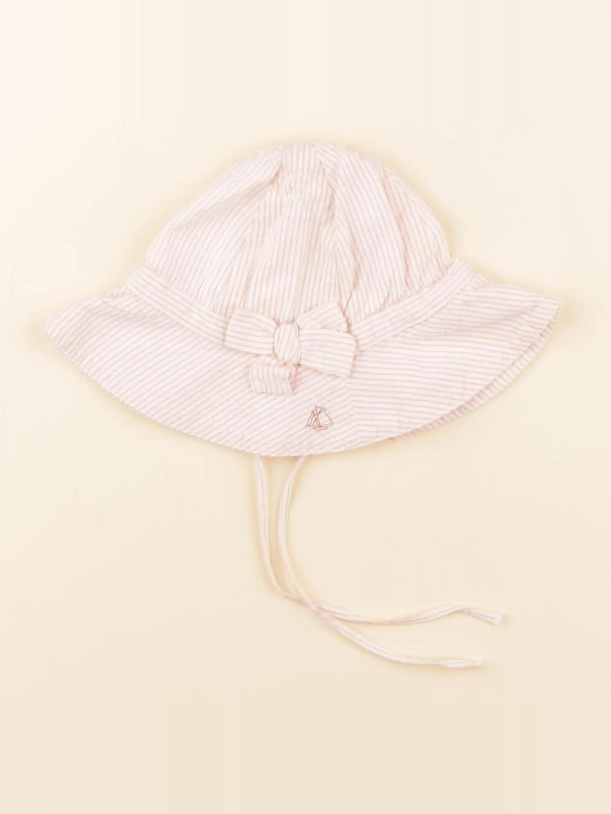 Petit Bateau - chapeau blanc, rose - 12/18 mois