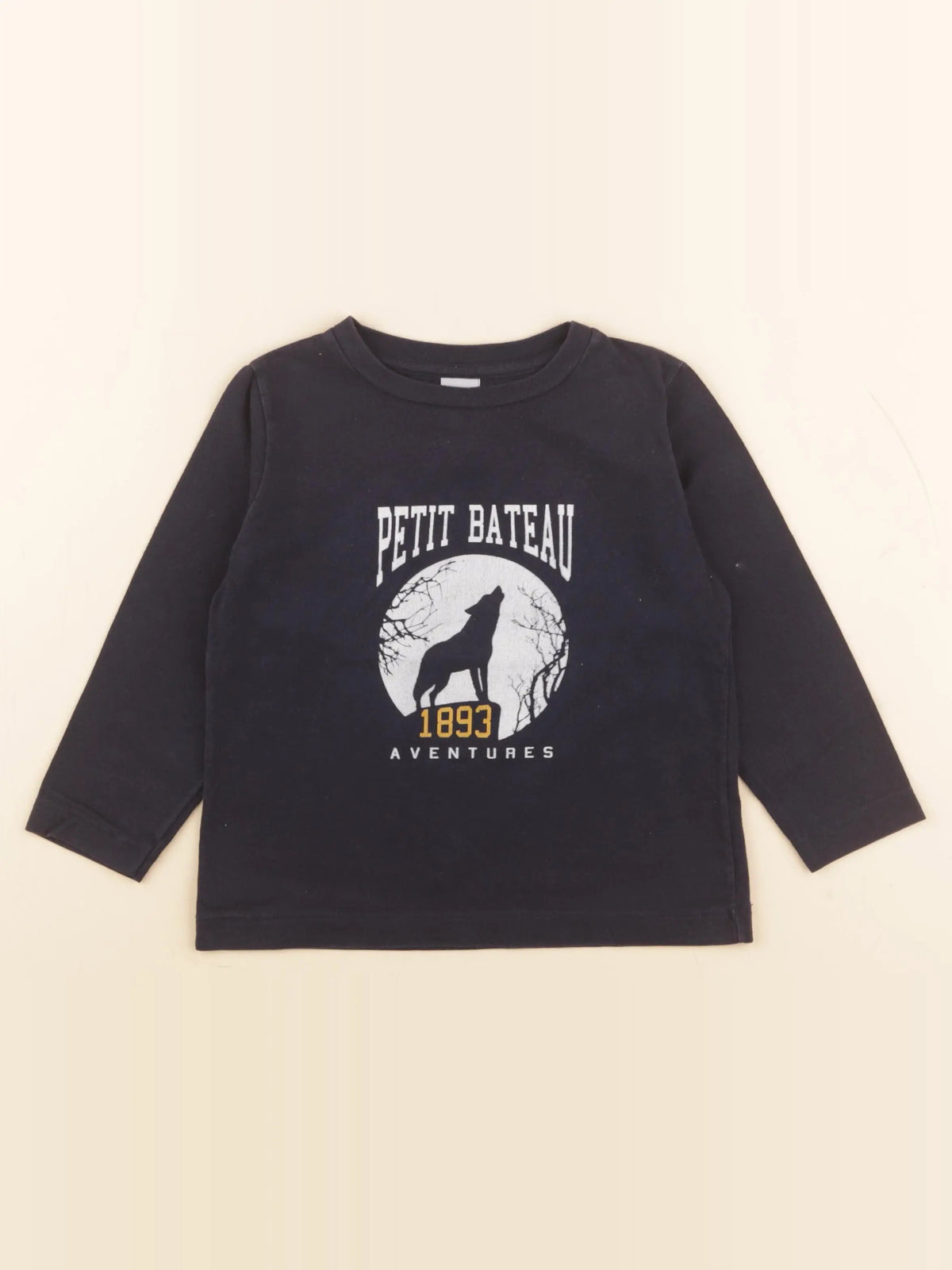 Petit Bateau - tee-shirt bleu - 3 ans