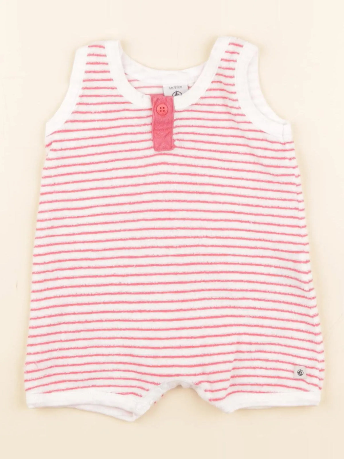 Petit Bateau - combinaison rose - 6 mois