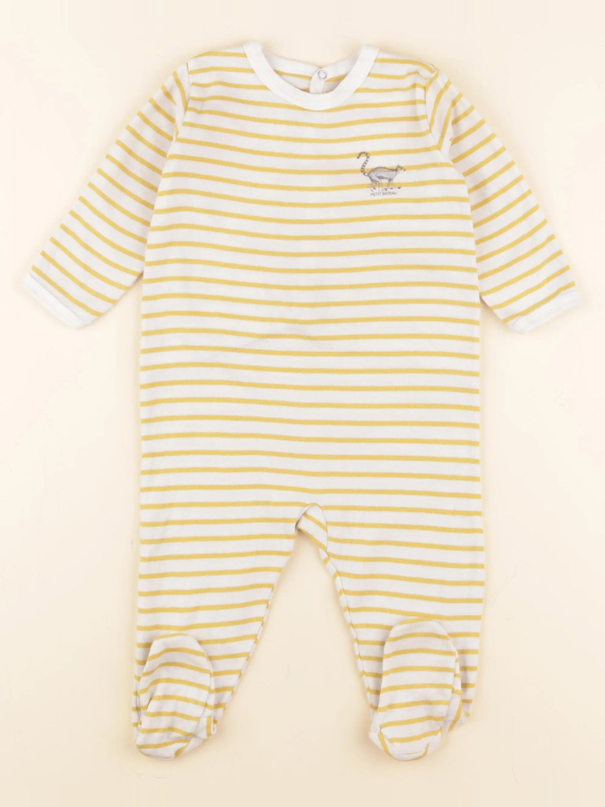 Petit Bateau - pyjama coton jaune - 9 mois