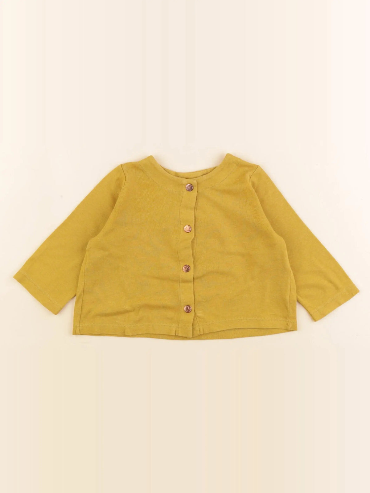 Petit Bateau - tee-shirt jaune - 12 mois