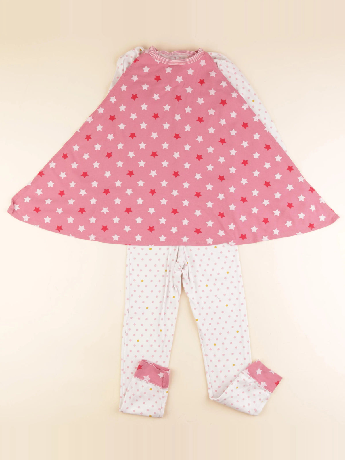 Petit Bateau - pyjama coton blanc, rose - 10 ans