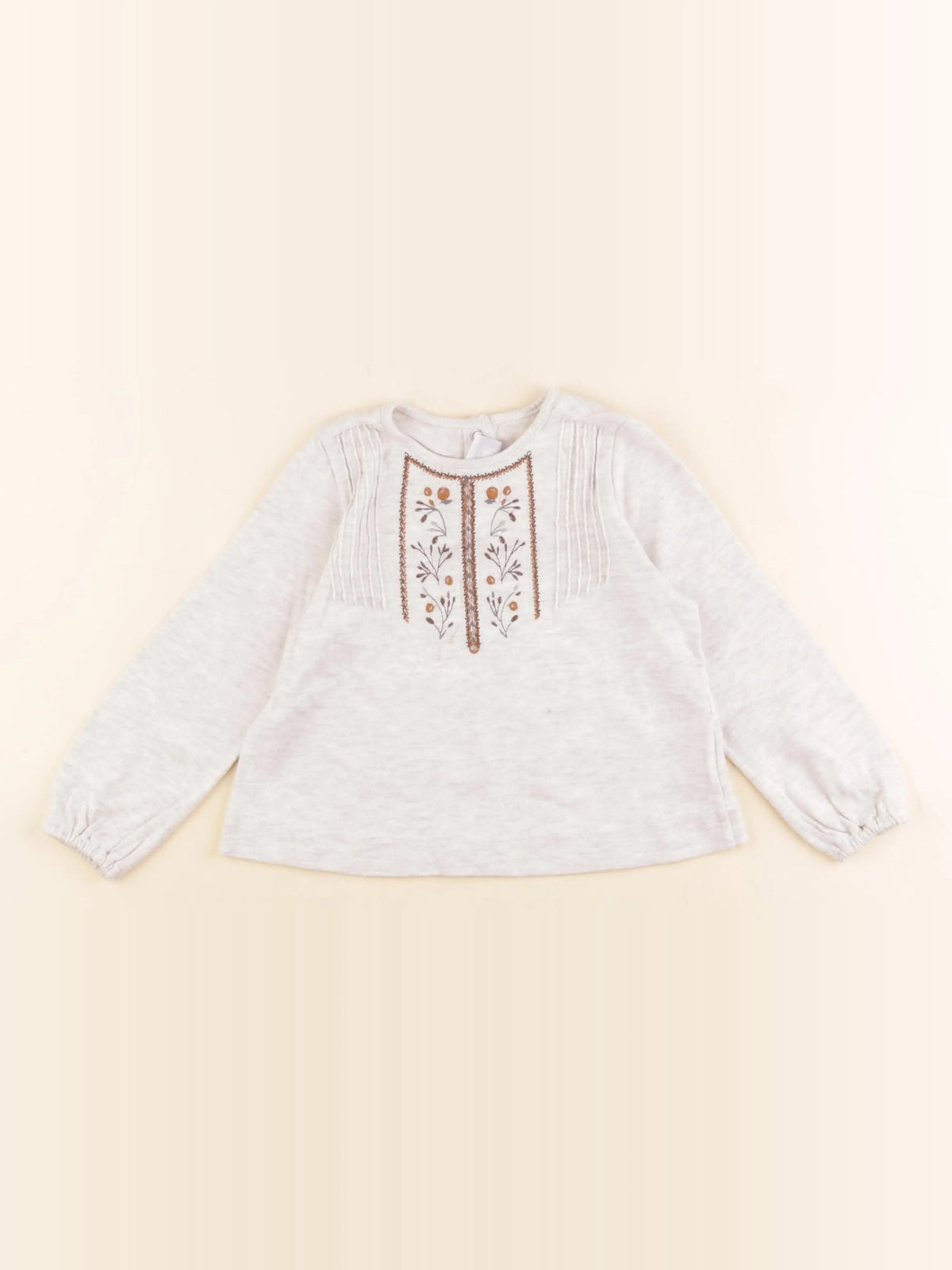Petit Bateau - tee-shirt beige - 3 ans