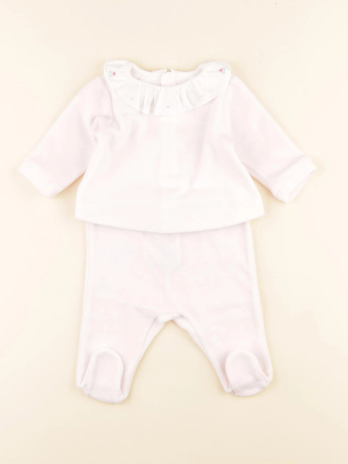 Jacadi - pyjama velours rose - 3 mois