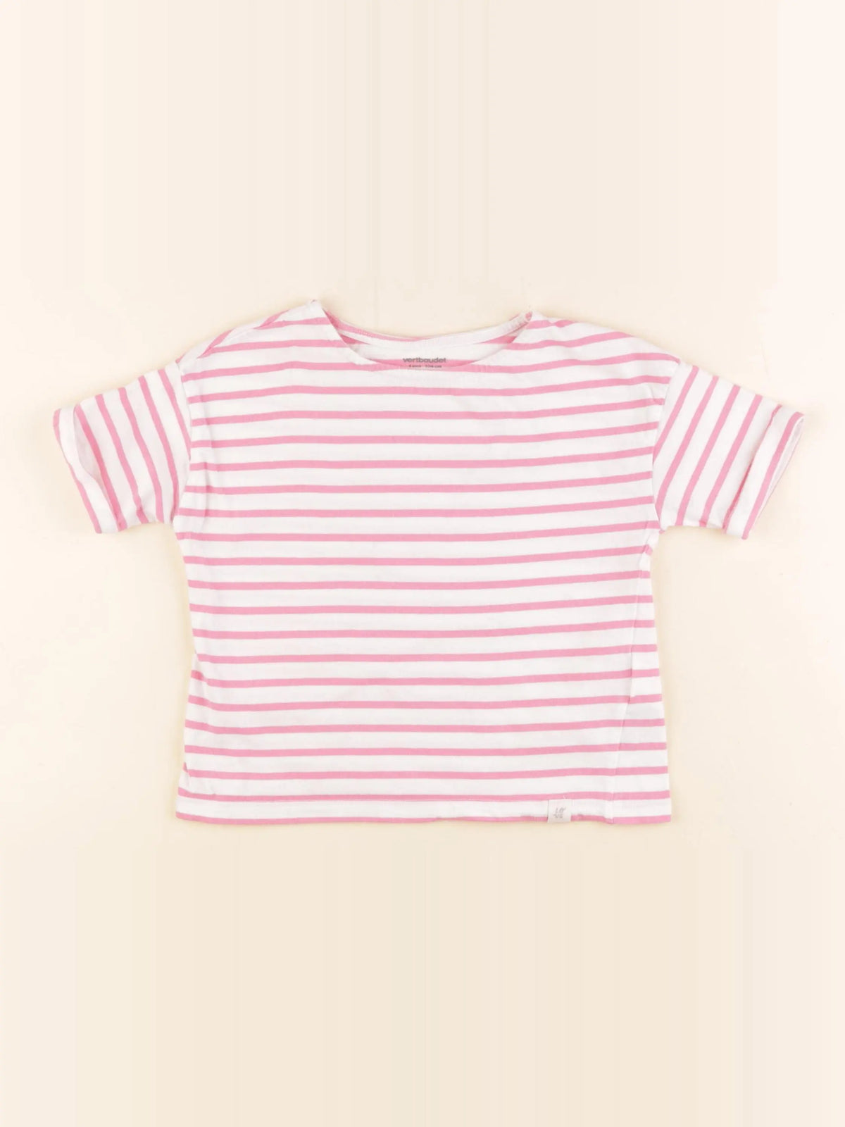 Vertbaudet - tee-shirt rose - 4 ans