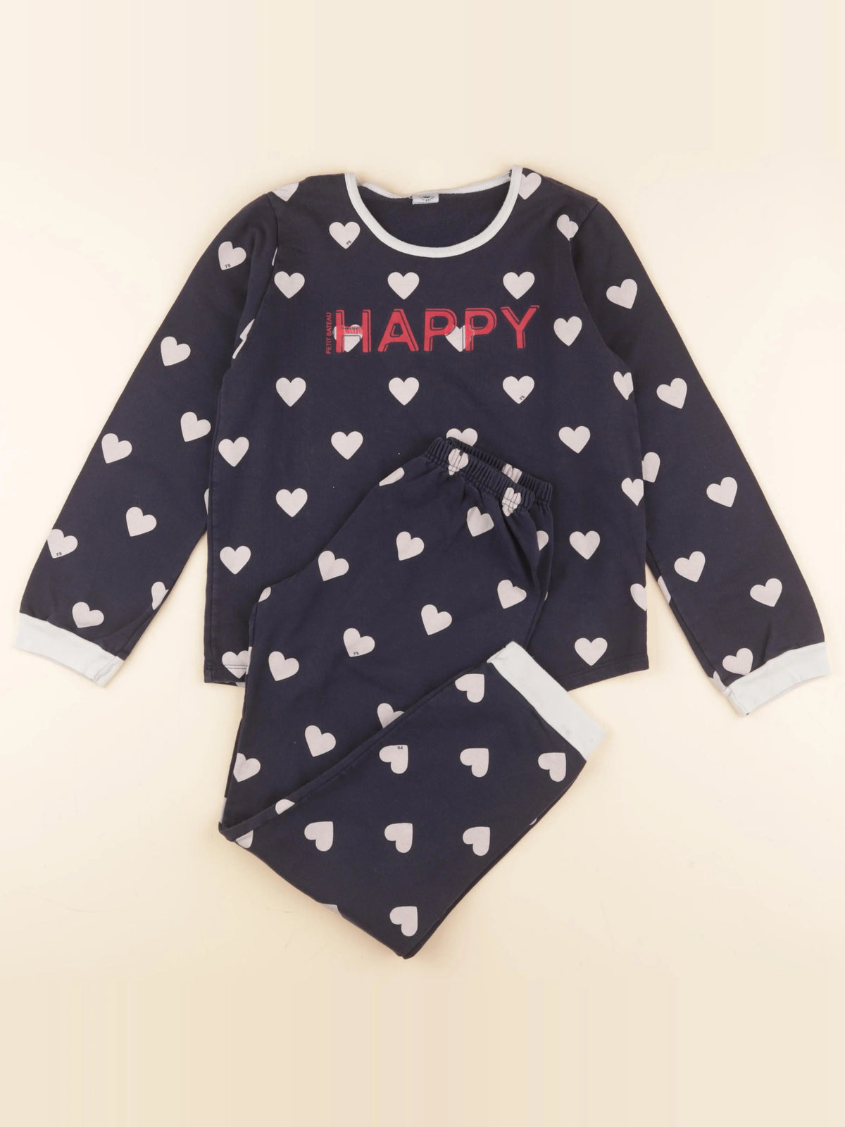 Petit Bateau - pyjama coton bleu - 10 ans