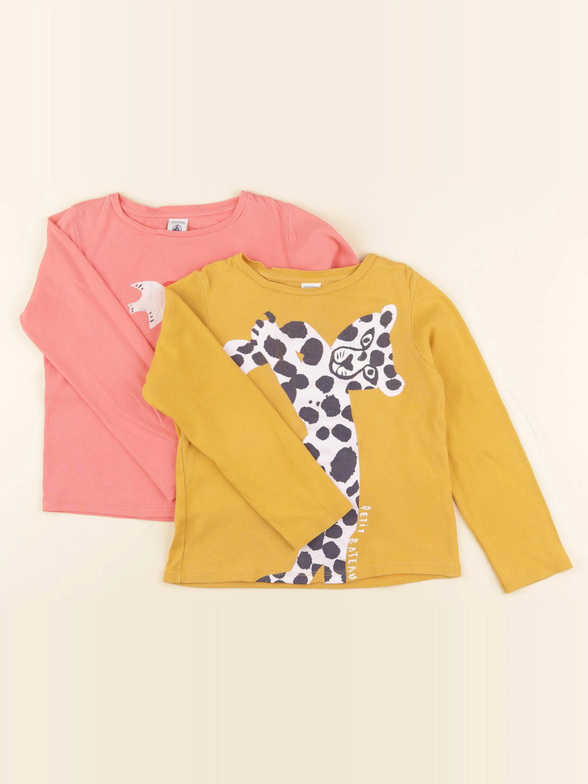 Petit Bateau - tee-shirt jaune, rose - 6 ans