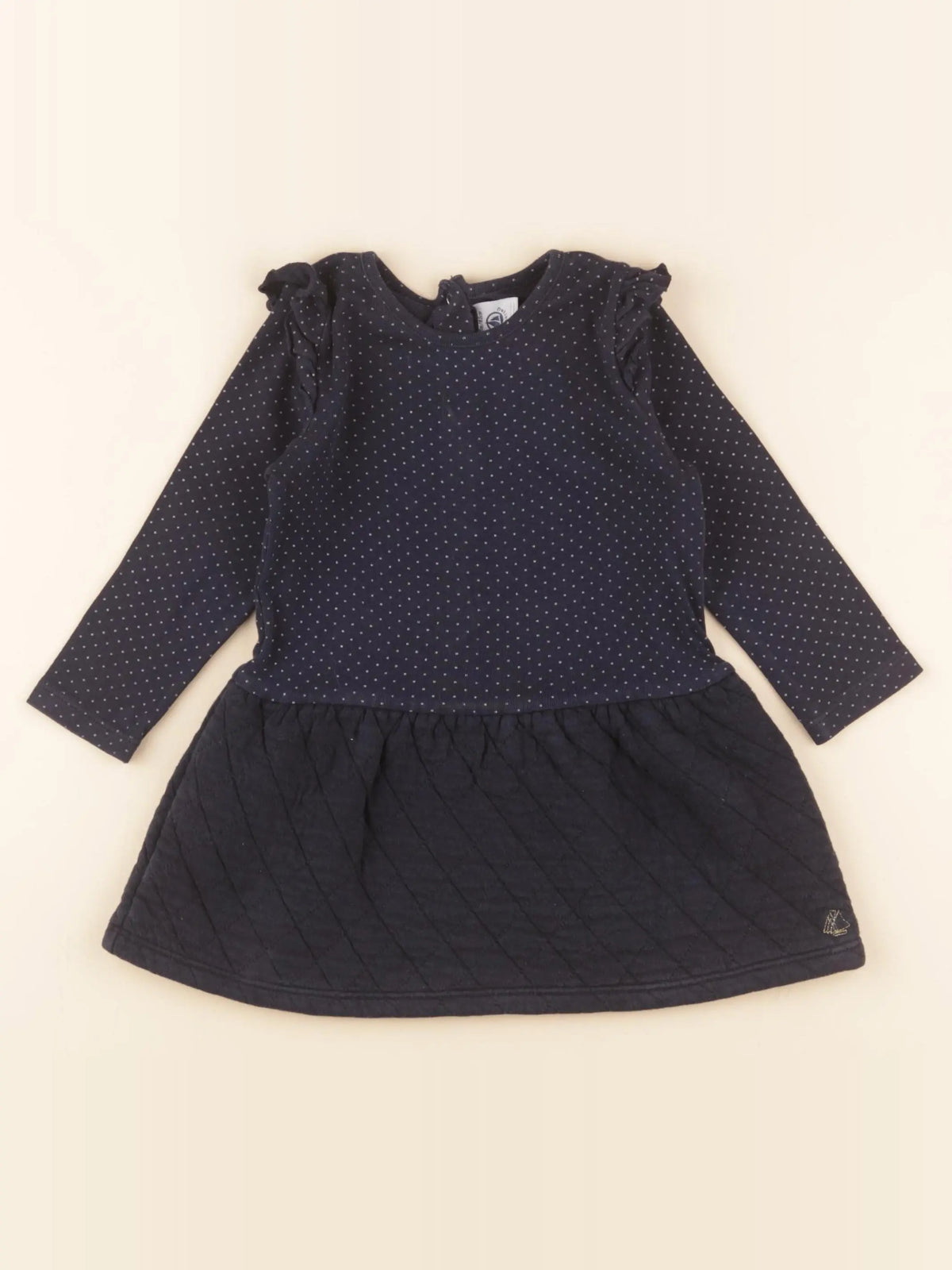 Petit Bateau - robe bleu - 18 mois