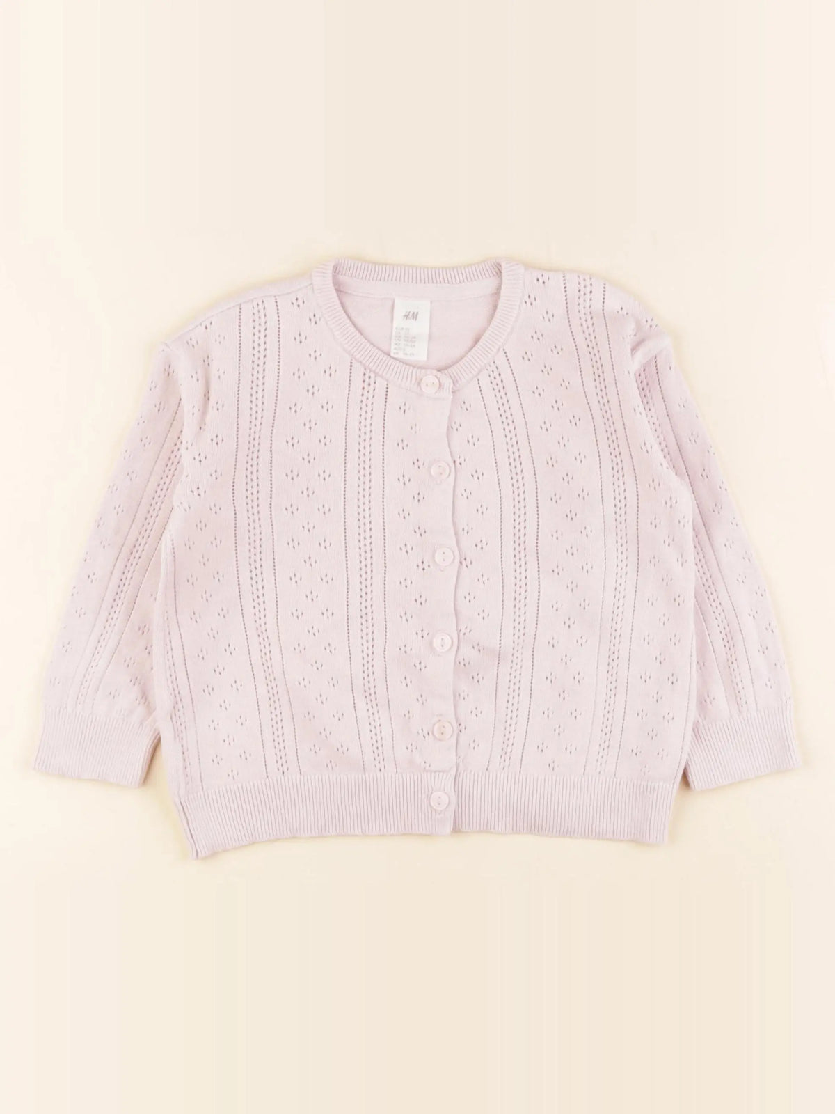 H&M - gilet rose - 18/24 mois