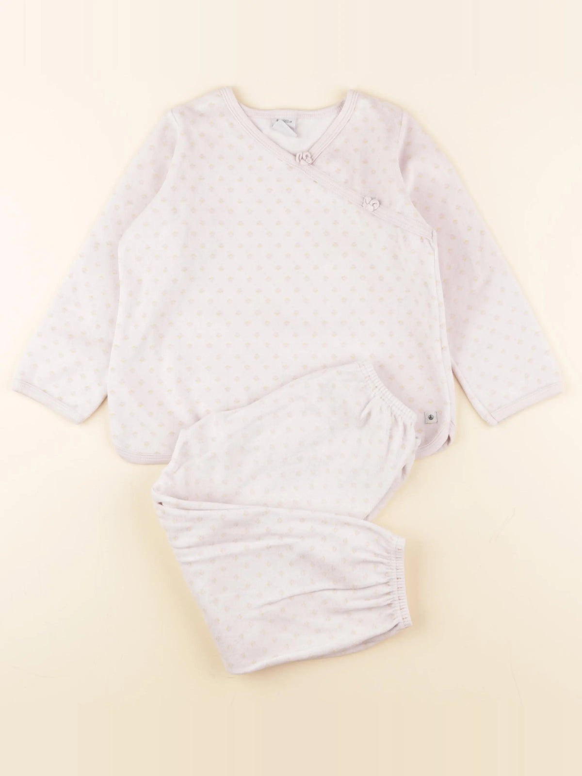 Petit Bateau - pyjama velours multicolore - 4 ans