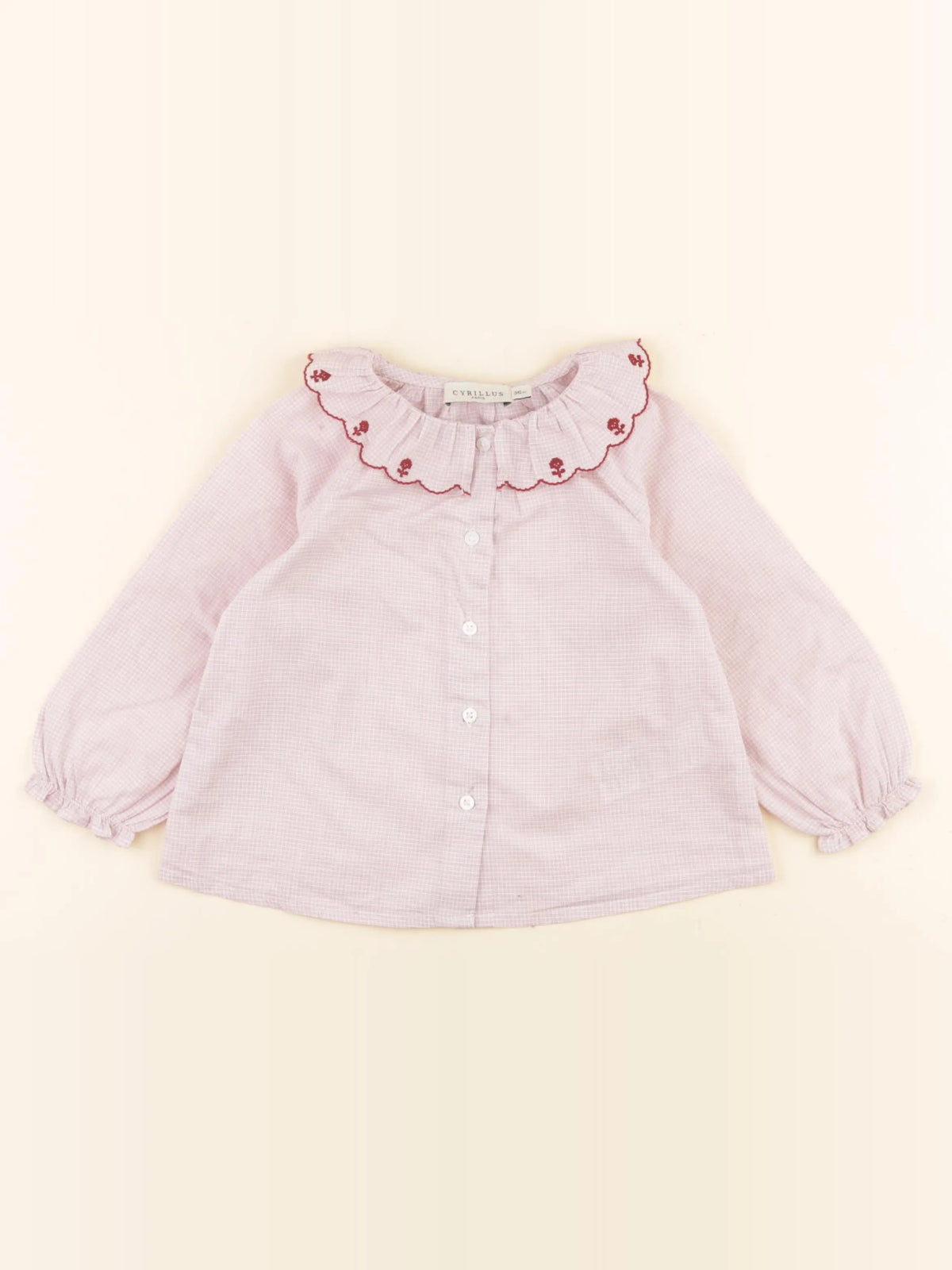 Cyrillus - blouse blanc, rouge - 3 ans