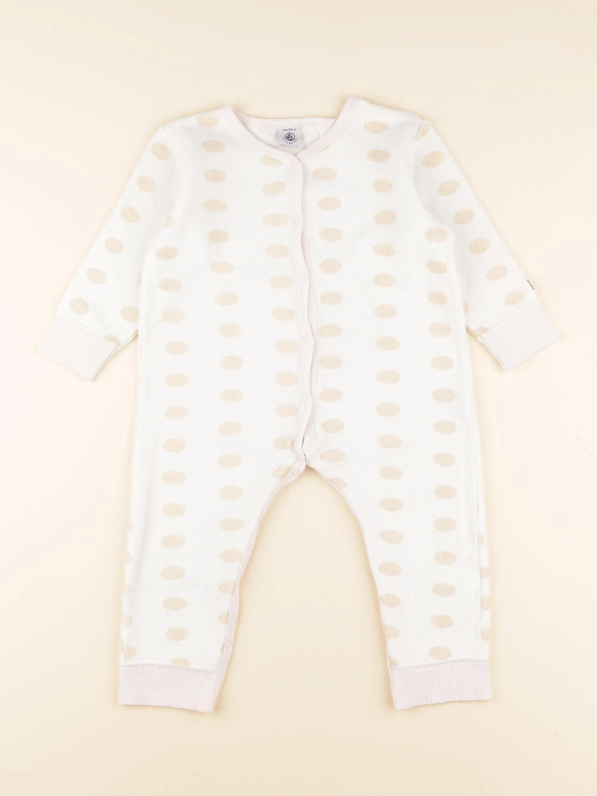 Petit Bateau - pyjama coton blanc - 24 mois