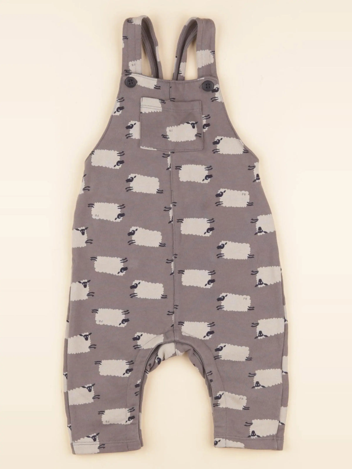 Petit Bateau - salopette gris - 18 mois