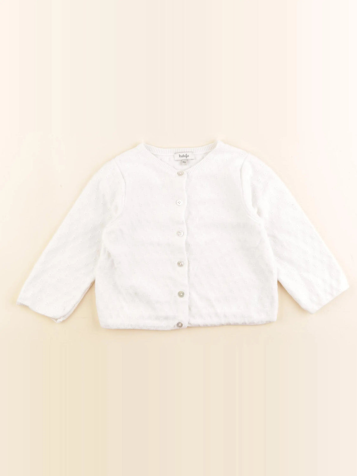 Natalys - gilet blanc - 18 mois