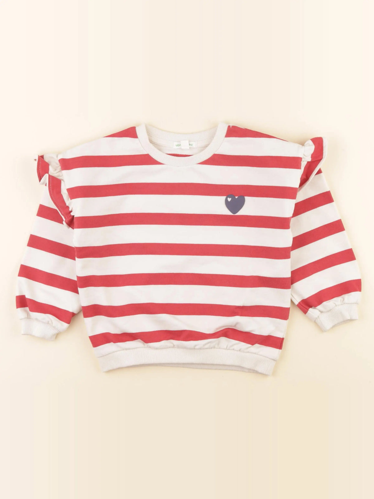 Vertbaudet - sweat rouge - 4 ans