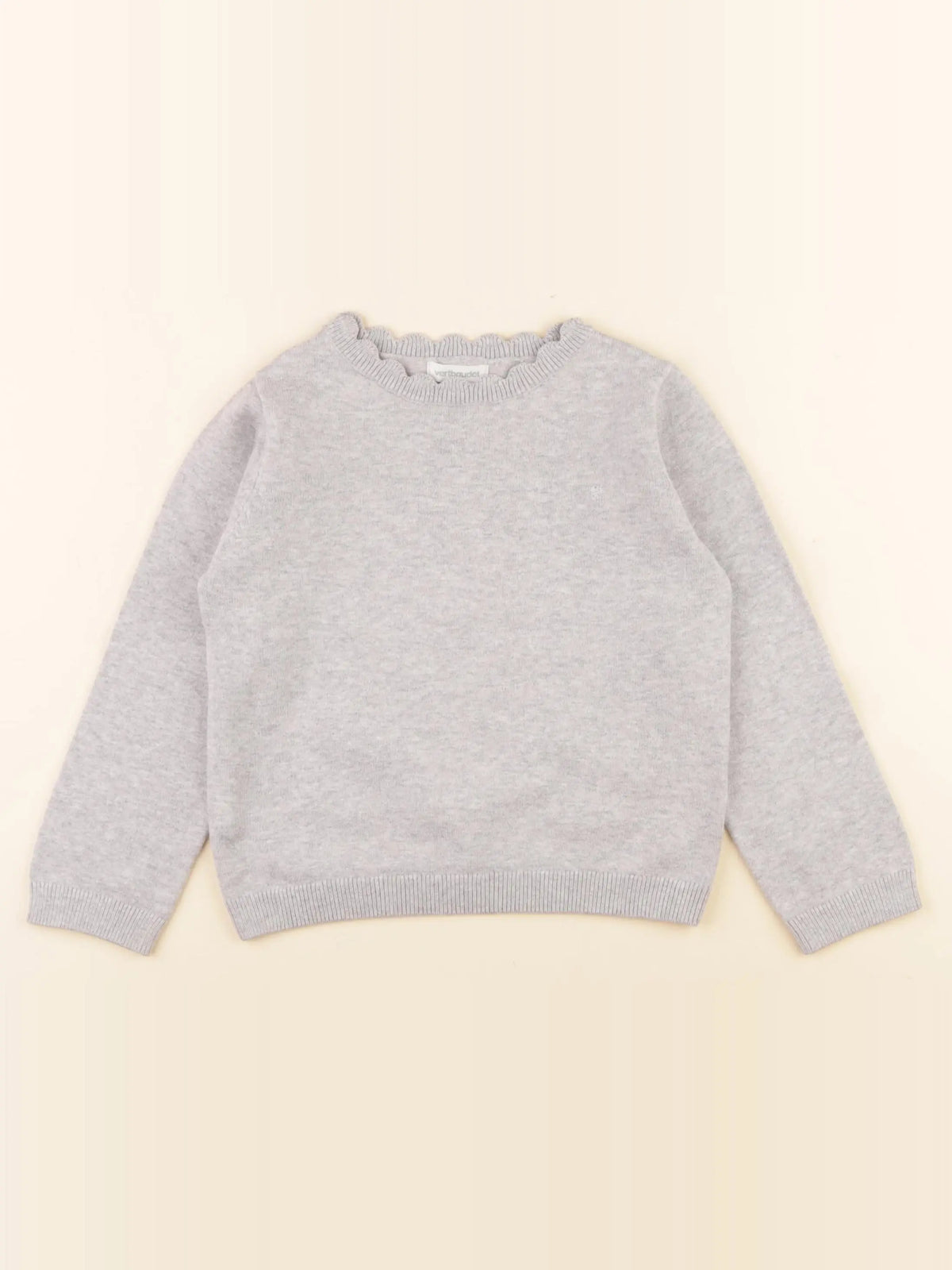 Vertbaudet - pull gris - 4 ans