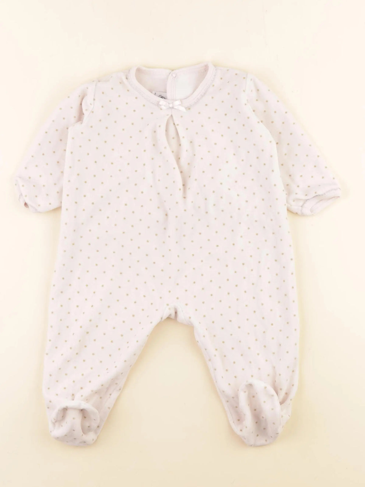 Petit Bateau - pyjama velours rose - 12 mois