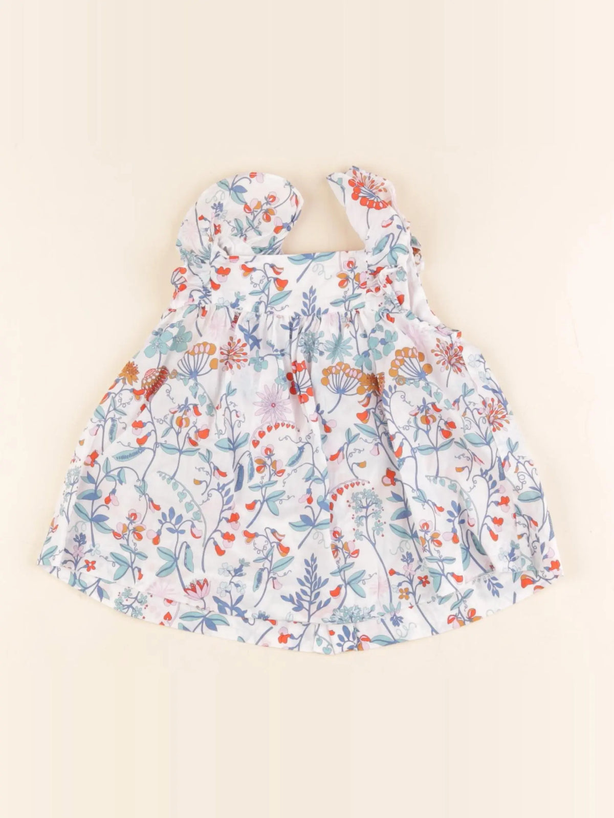 Jacadi - blouse liberty blanc, bleu - 12 mois