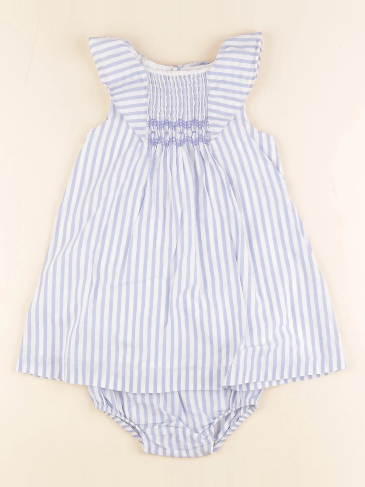 Jacadi - robe bleu, blanc - 18 mois