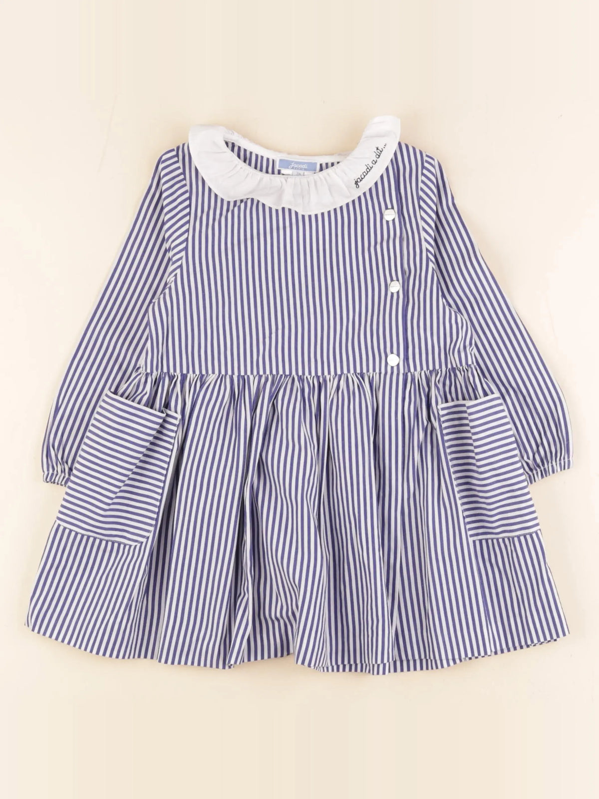 Jacadi - robe bleu, blanc - 3 ans
