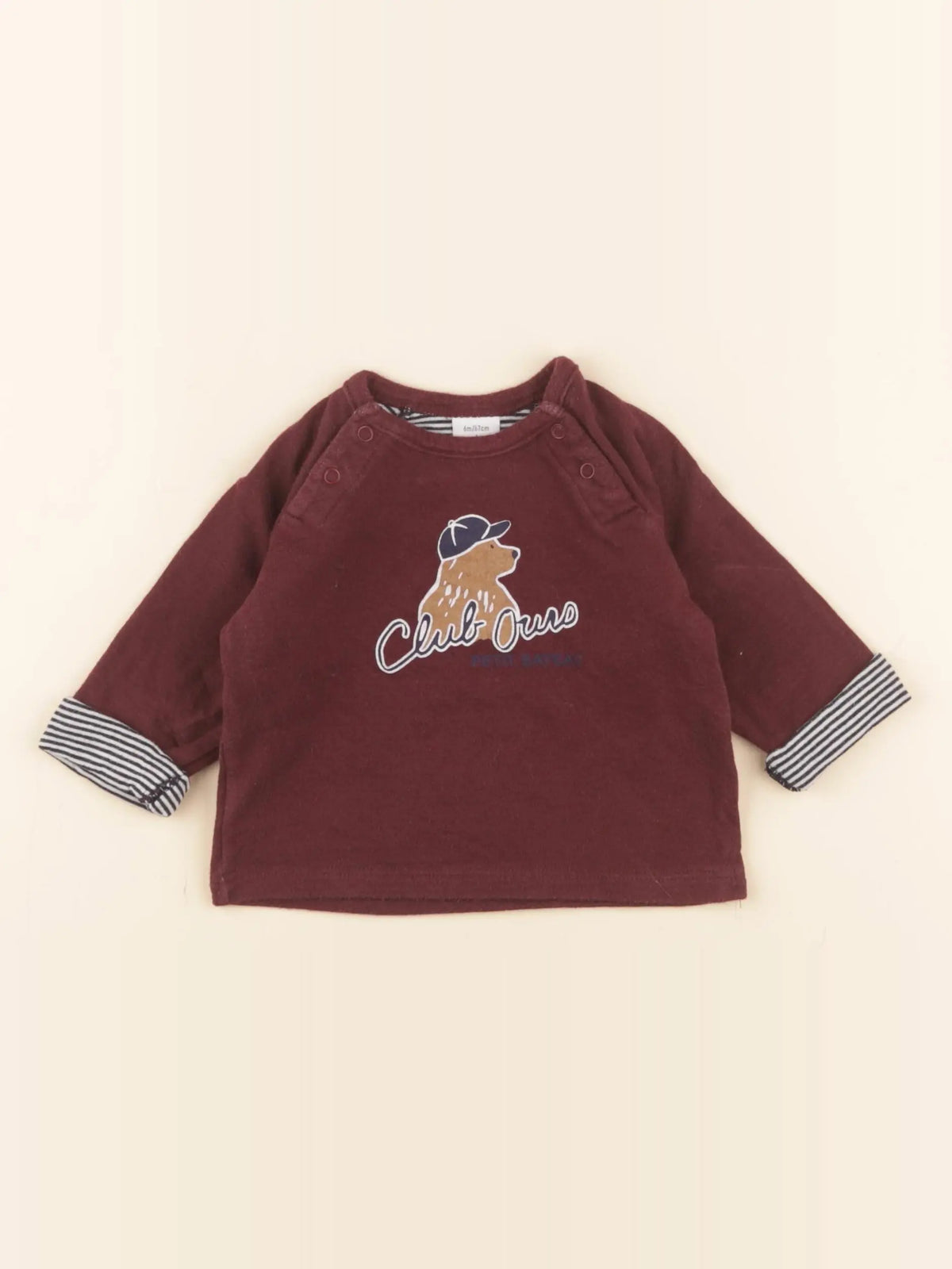Petit Bateau - tee-shirt violet - 6 mois