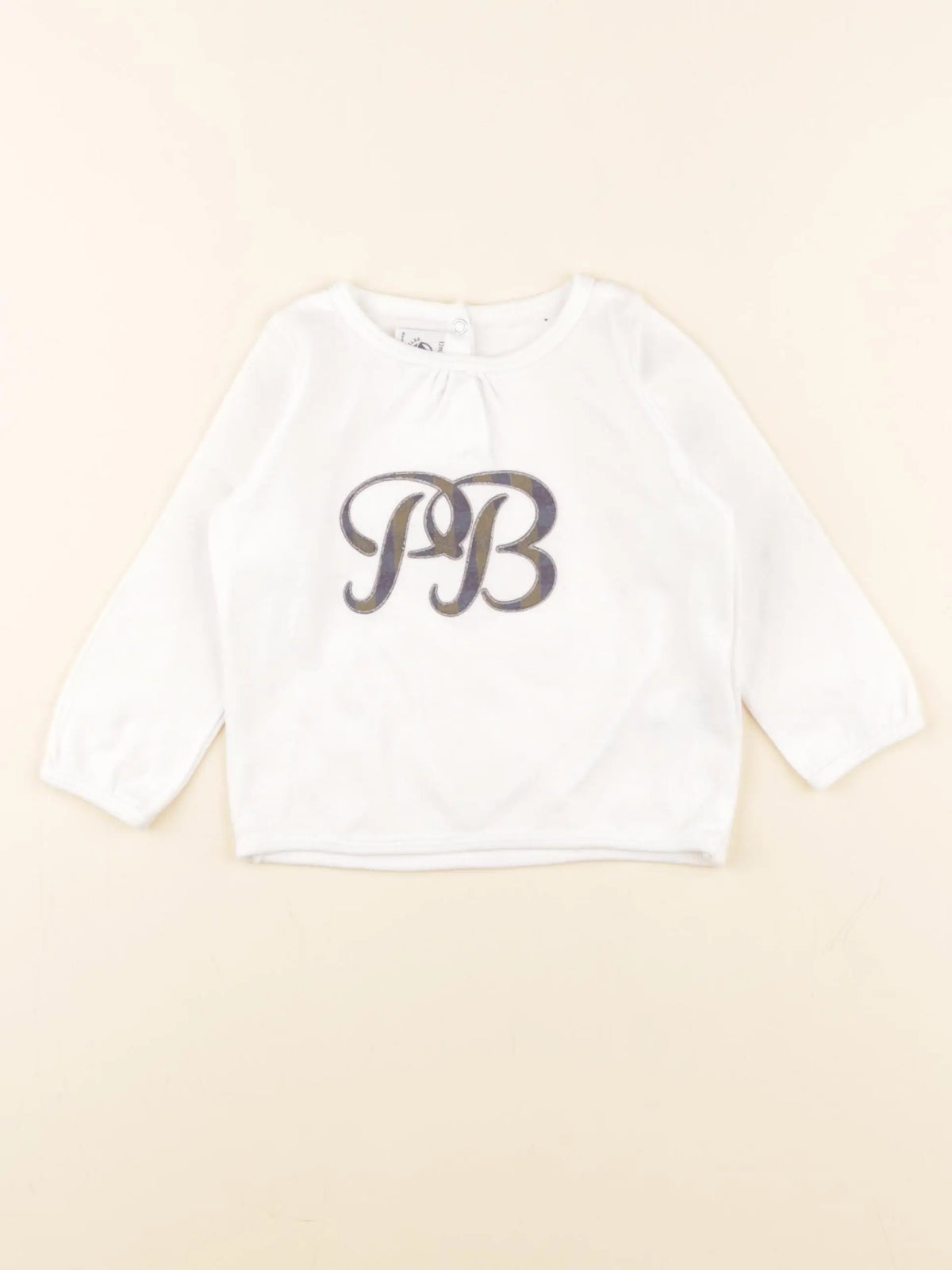 Petit Bateau - tee-shirt blanc - 12 mois