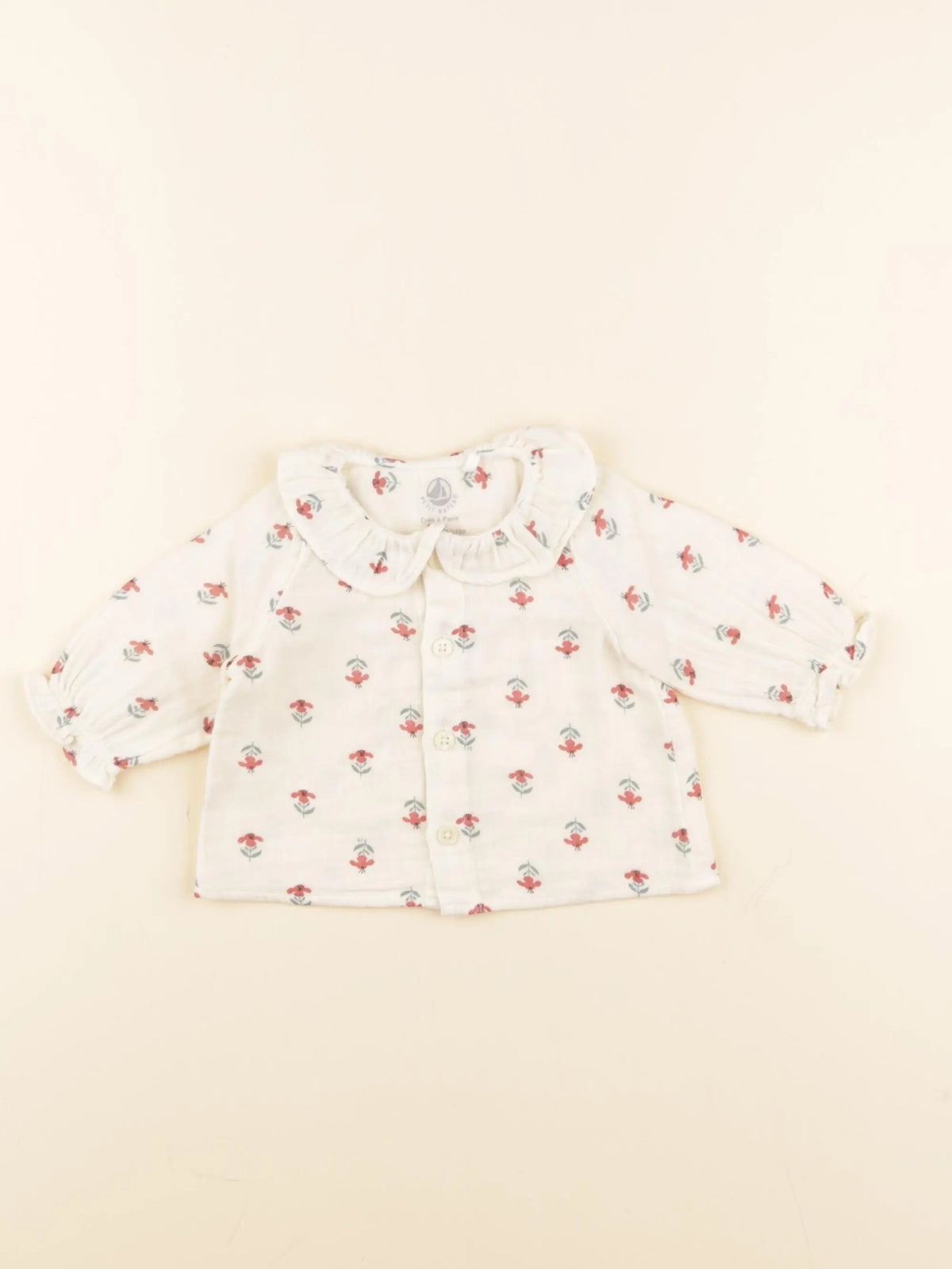 Petit Bateau - blouse beige - 3 mois