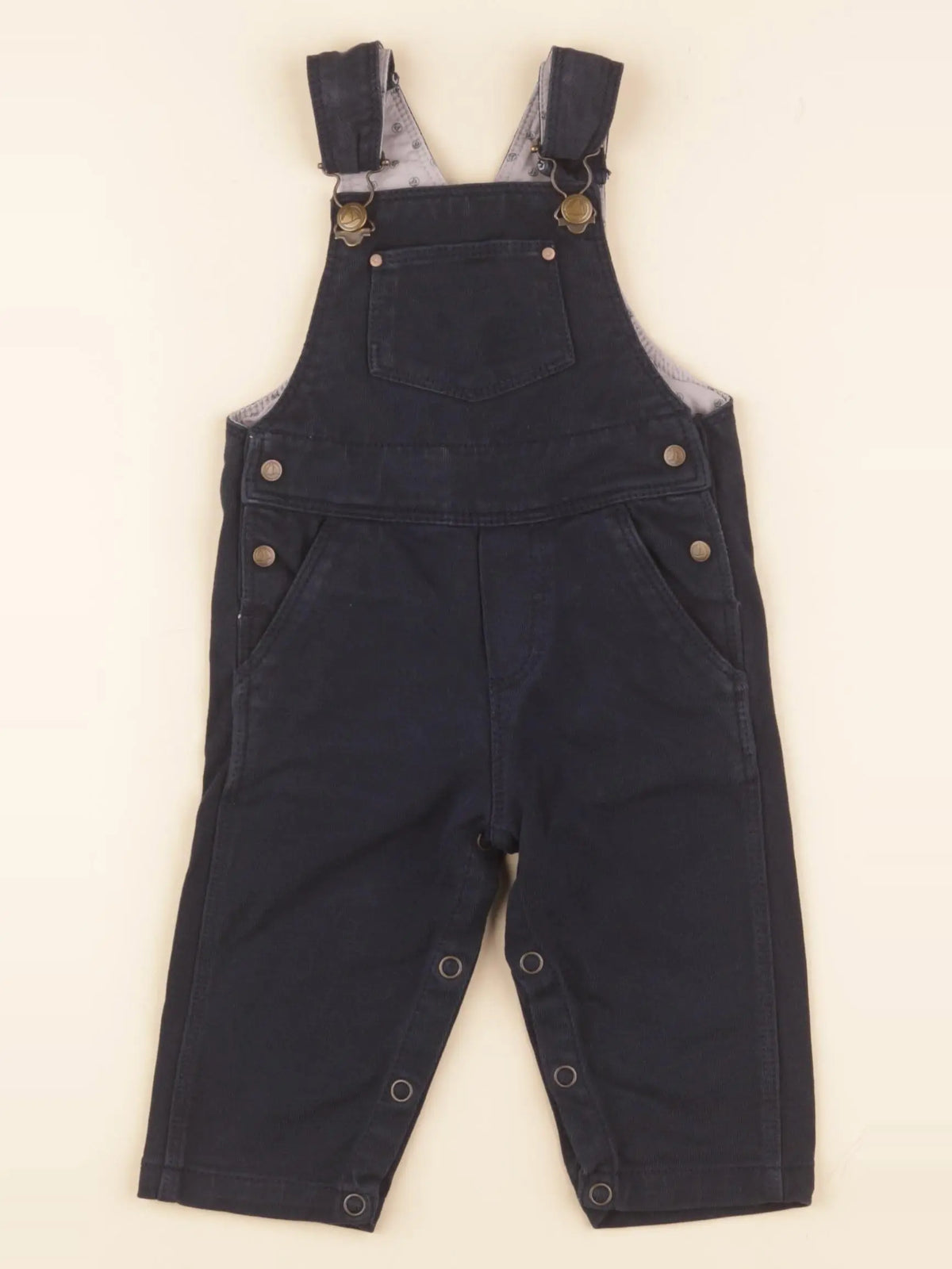 Petit Bateau - salopette bleu - 6 mois