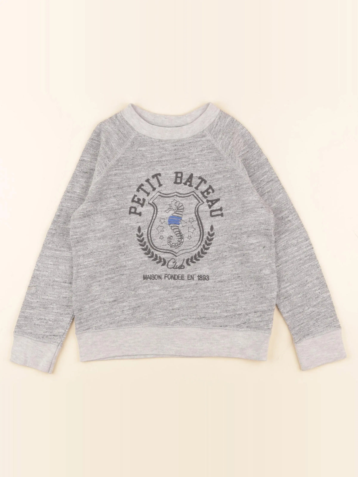 Petit Bateau - sweat gris - 5 ans